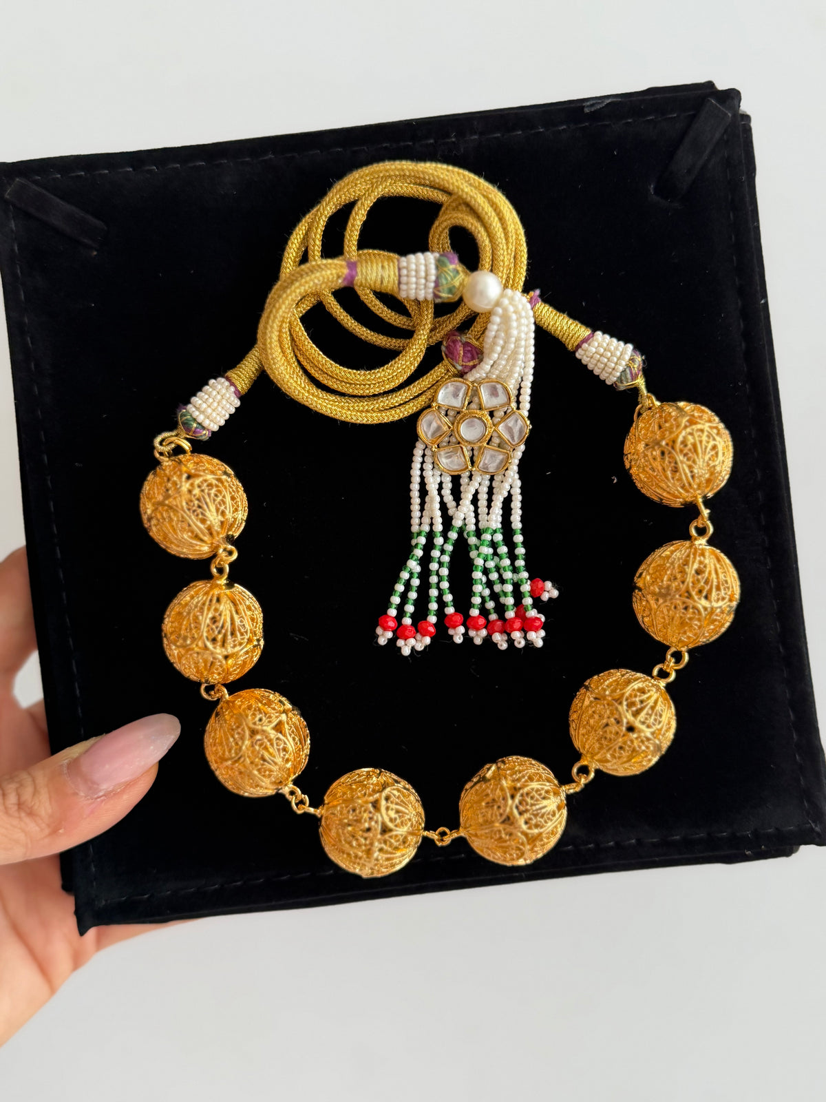 Gold Plated Filigree Matar choker