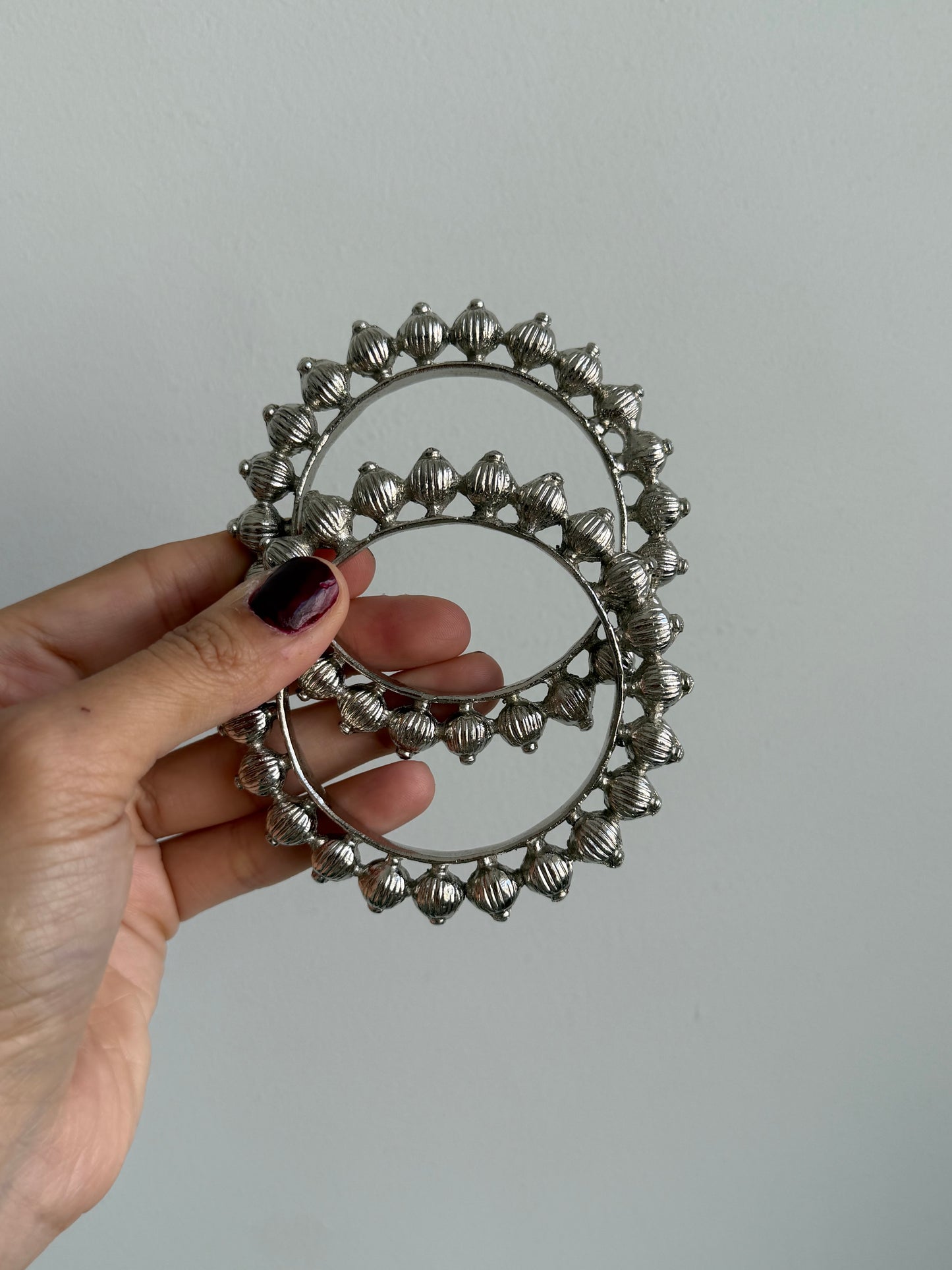 Traditional Silver Ball kadey PAIR