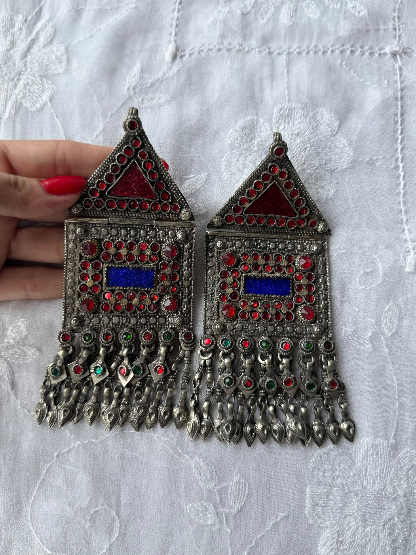 Vintage Afghan Oversize Earrings