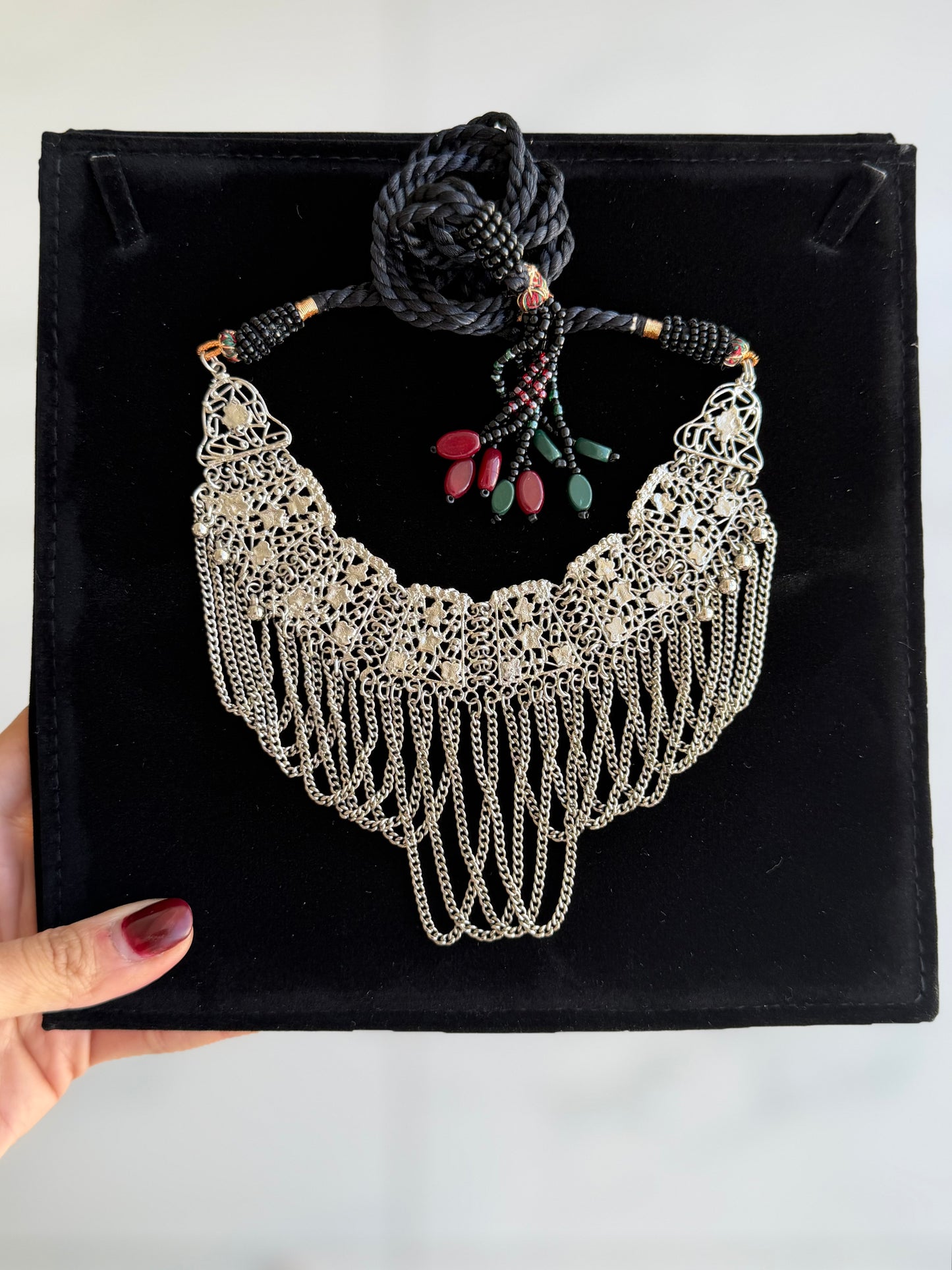 Silver Plated Mehnaz Chain Choker