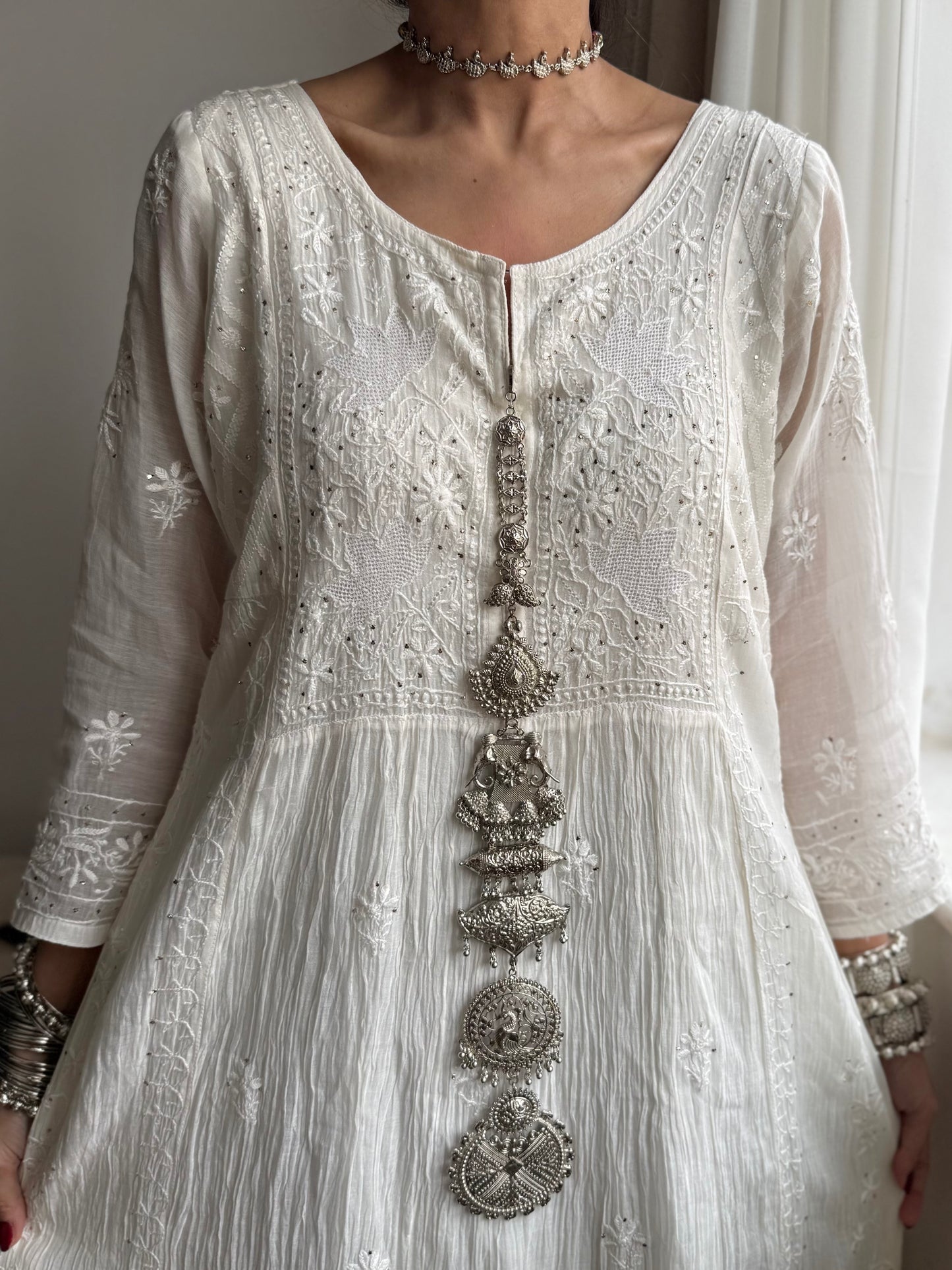 Silver Plated Kurta Patti