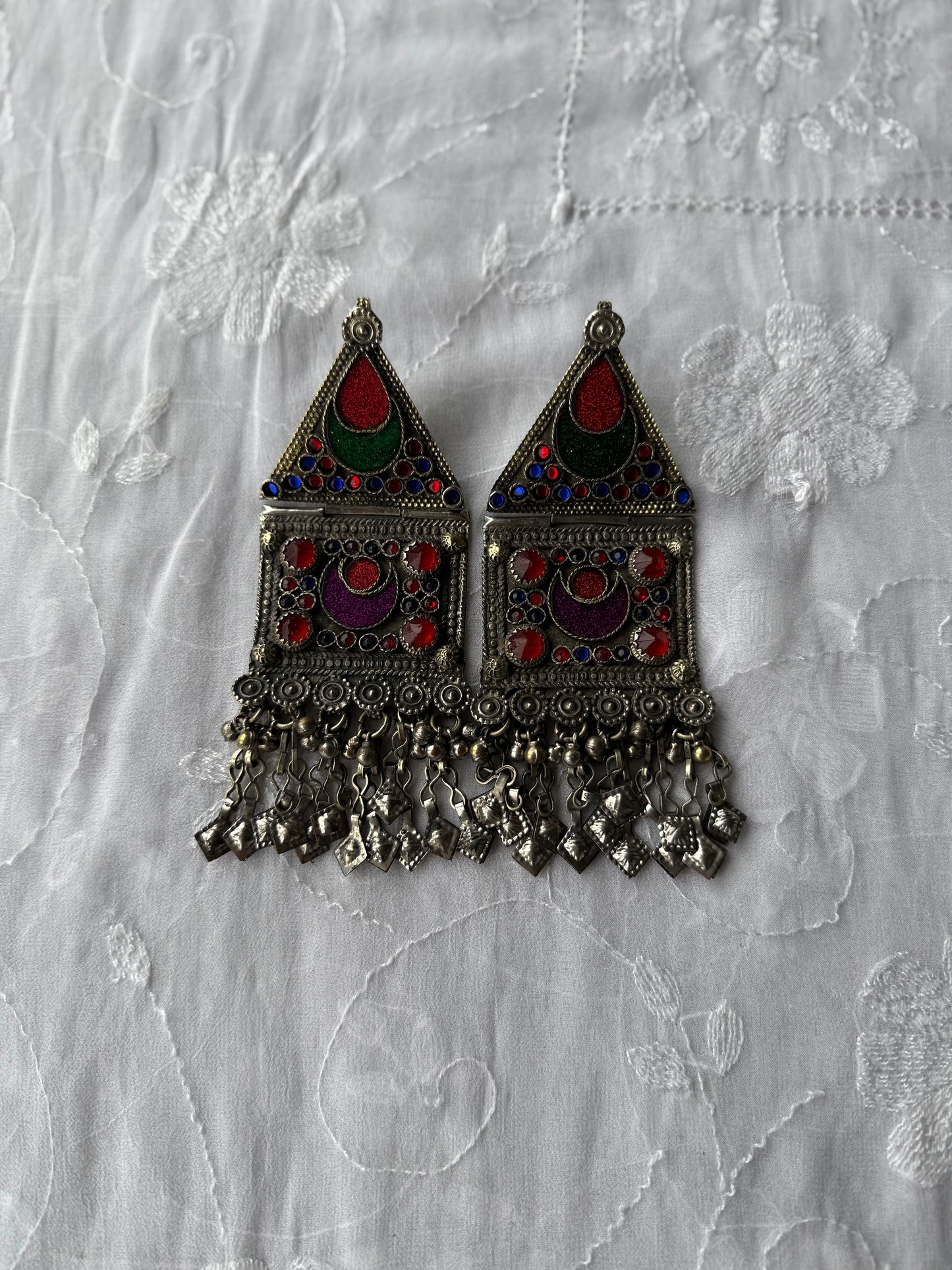 Vintage Afghan Oversized Earrings