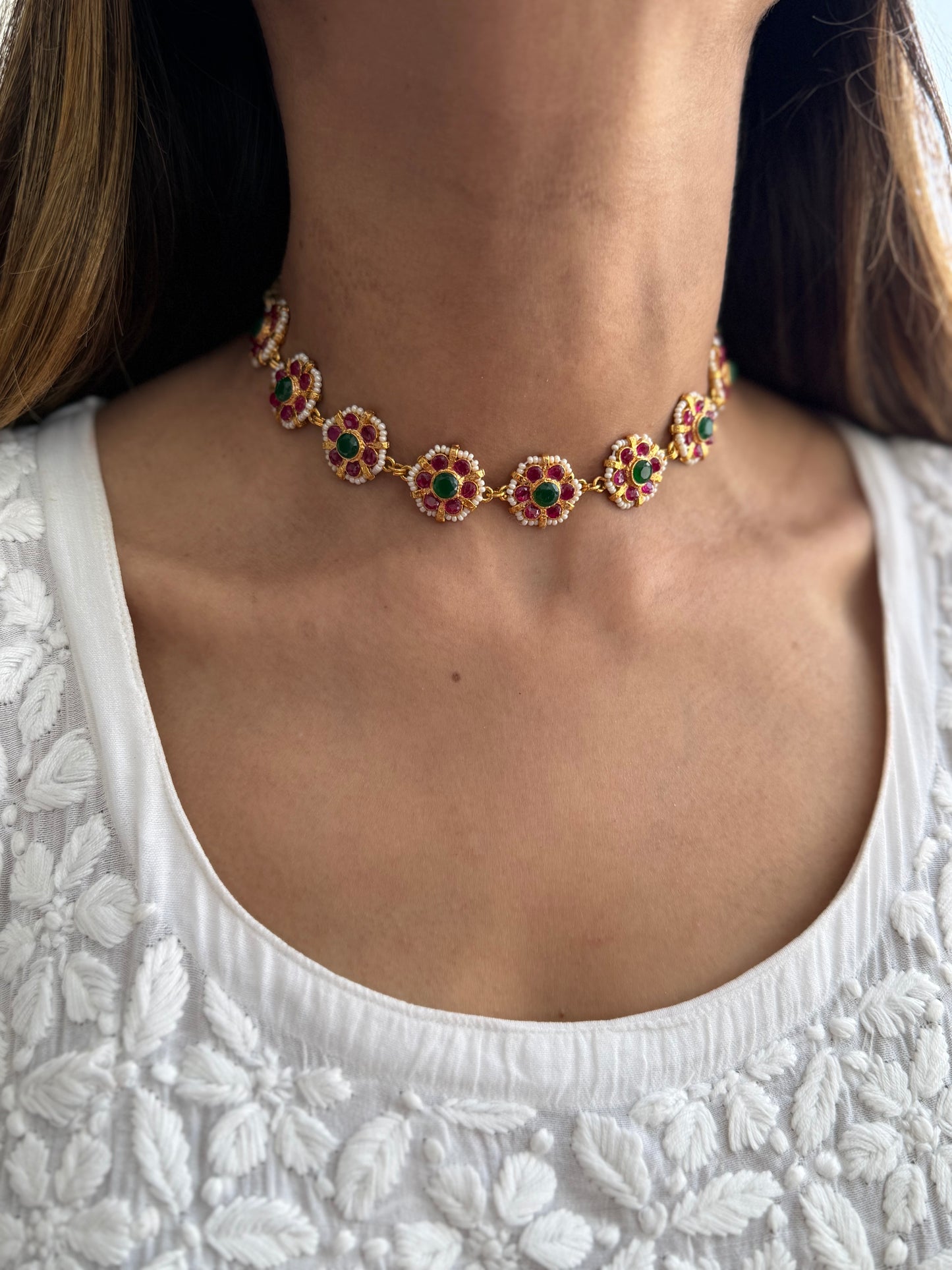 Gold Plated Meenakaari Choker