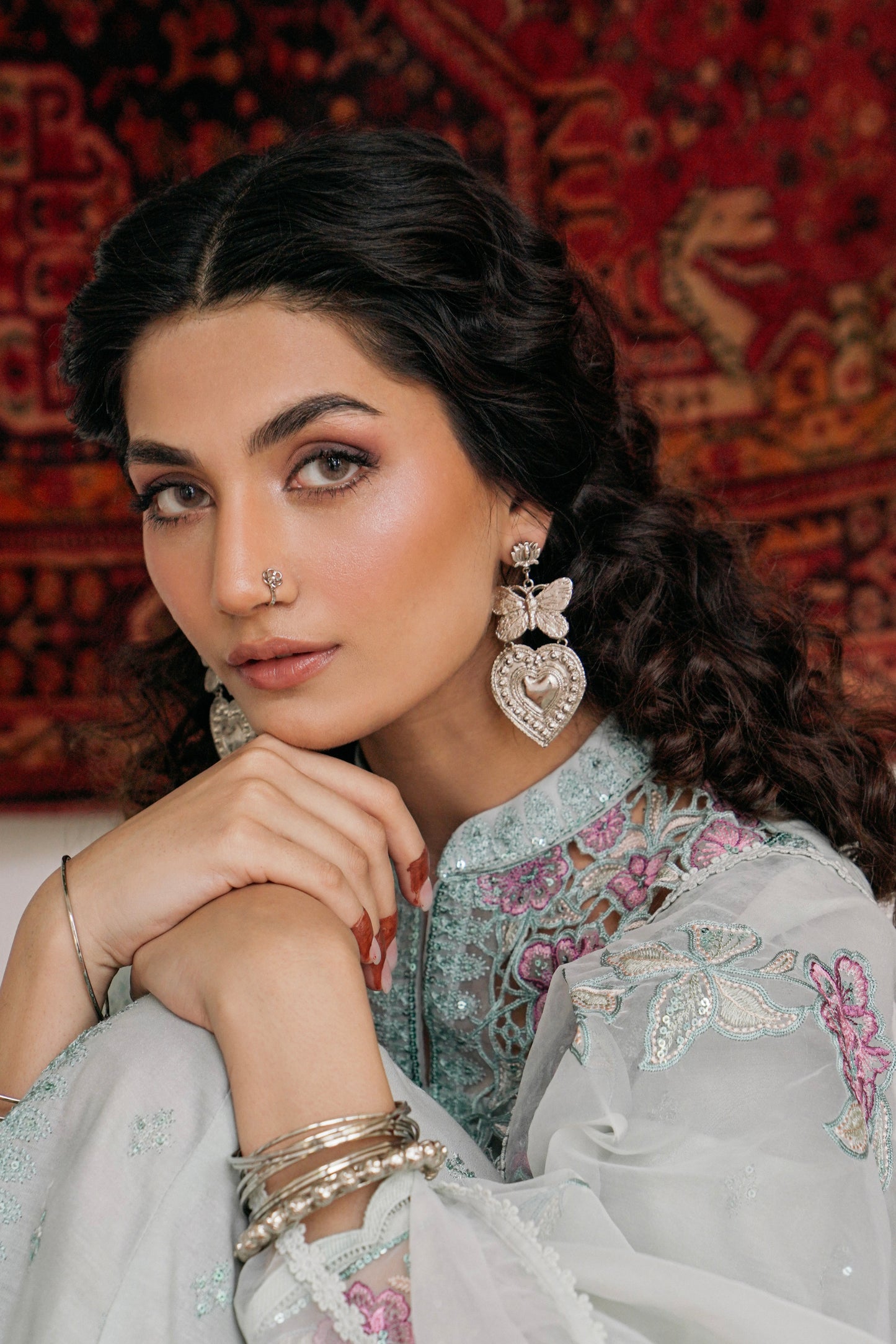 Lotus x Butterfly x Pan Silver Plated Earrings