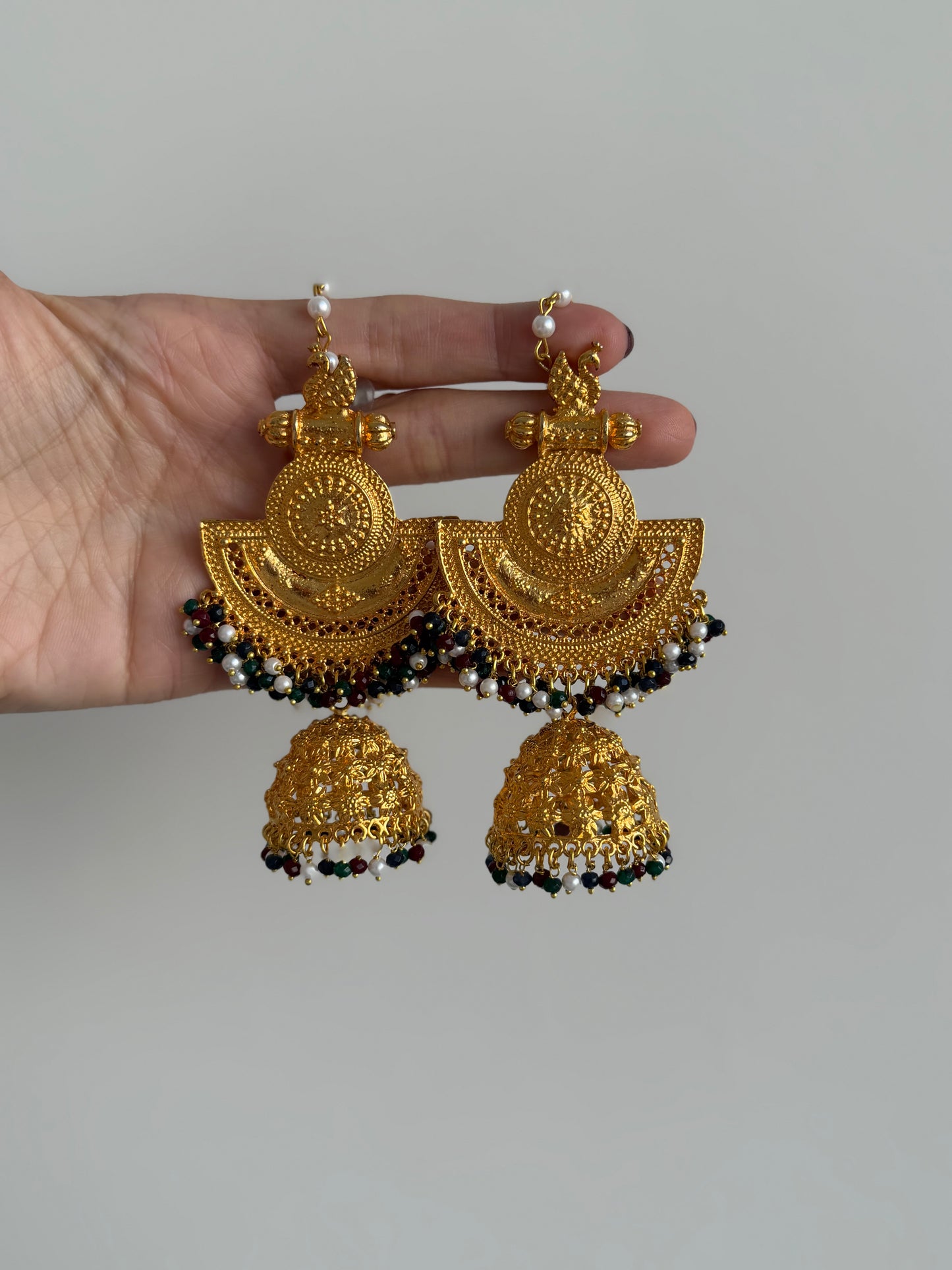Gold Plated Swan Jhumke