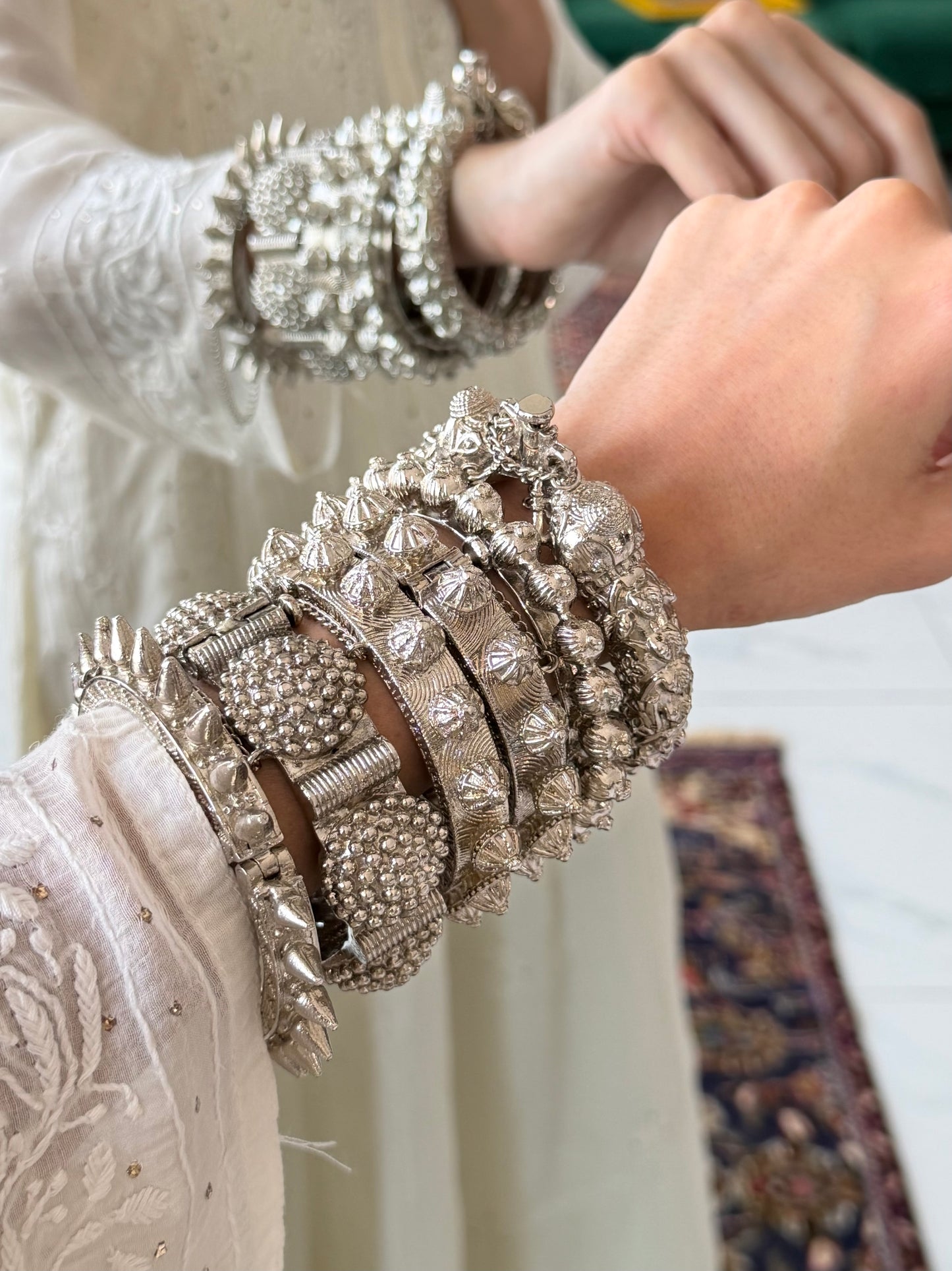 Silver Plated Kada Set of 6 Kadas