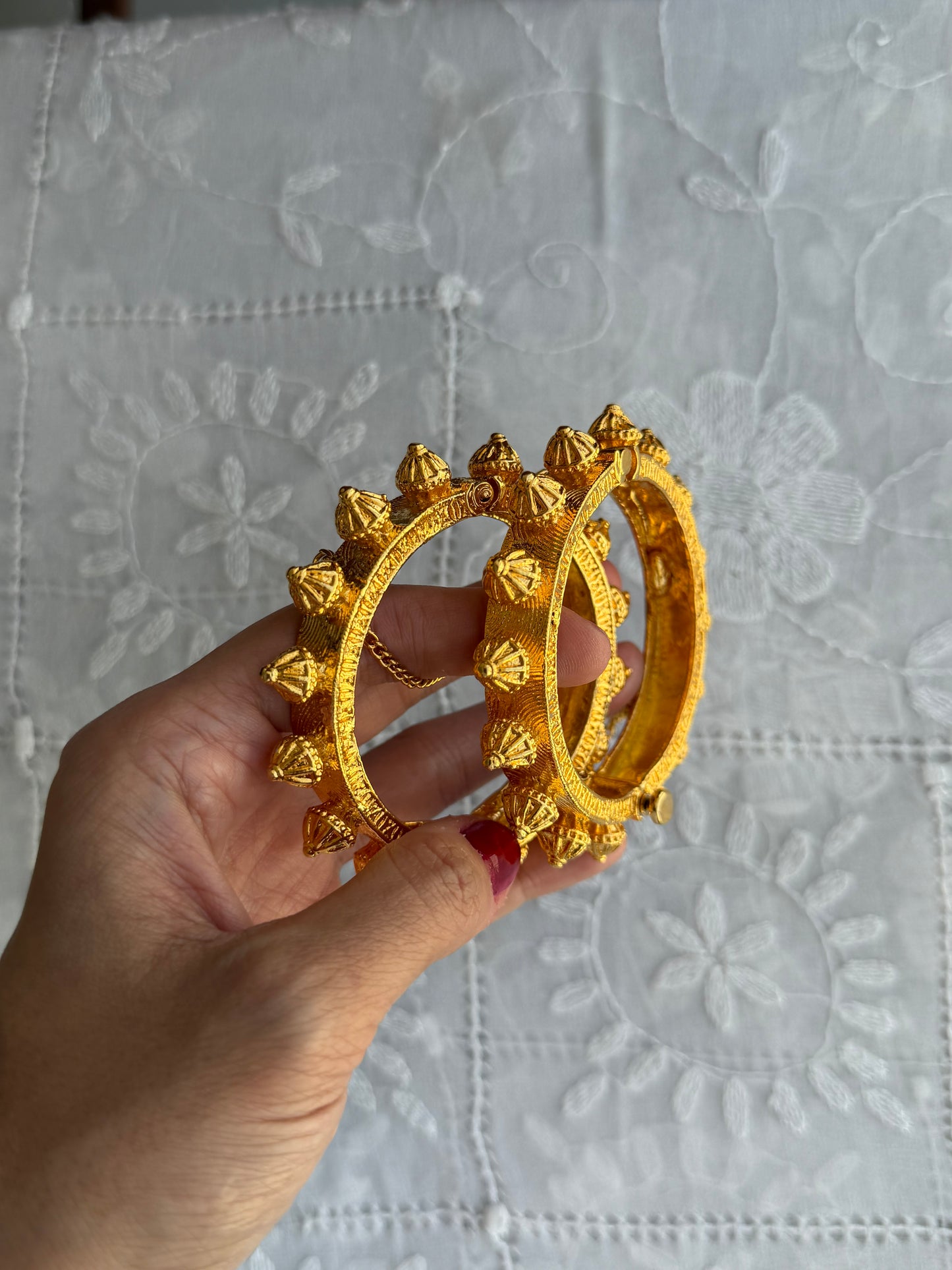 Gold Plated matar Kadey (pair)