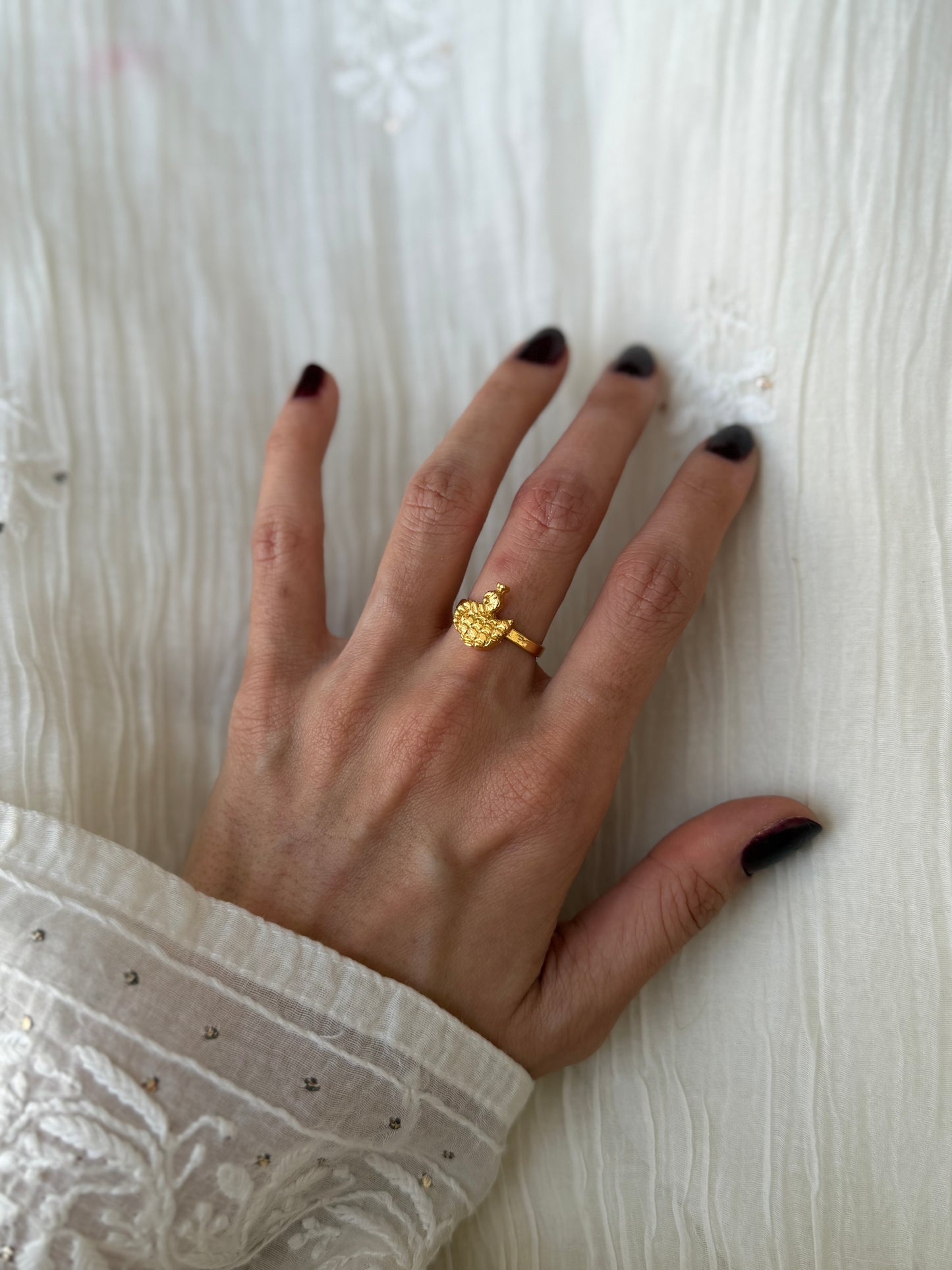 Gold Plated Swan Ring