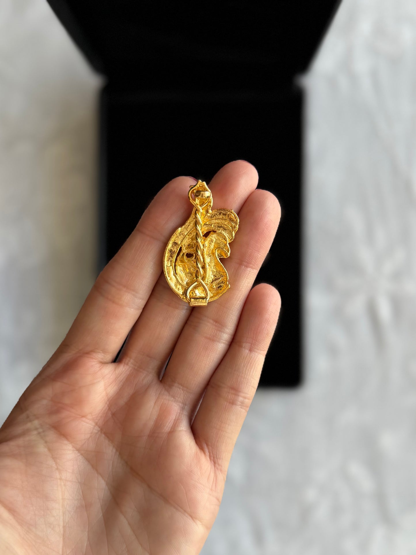 Gold Plated Peacock Hairclip (SINGLE PIECE)