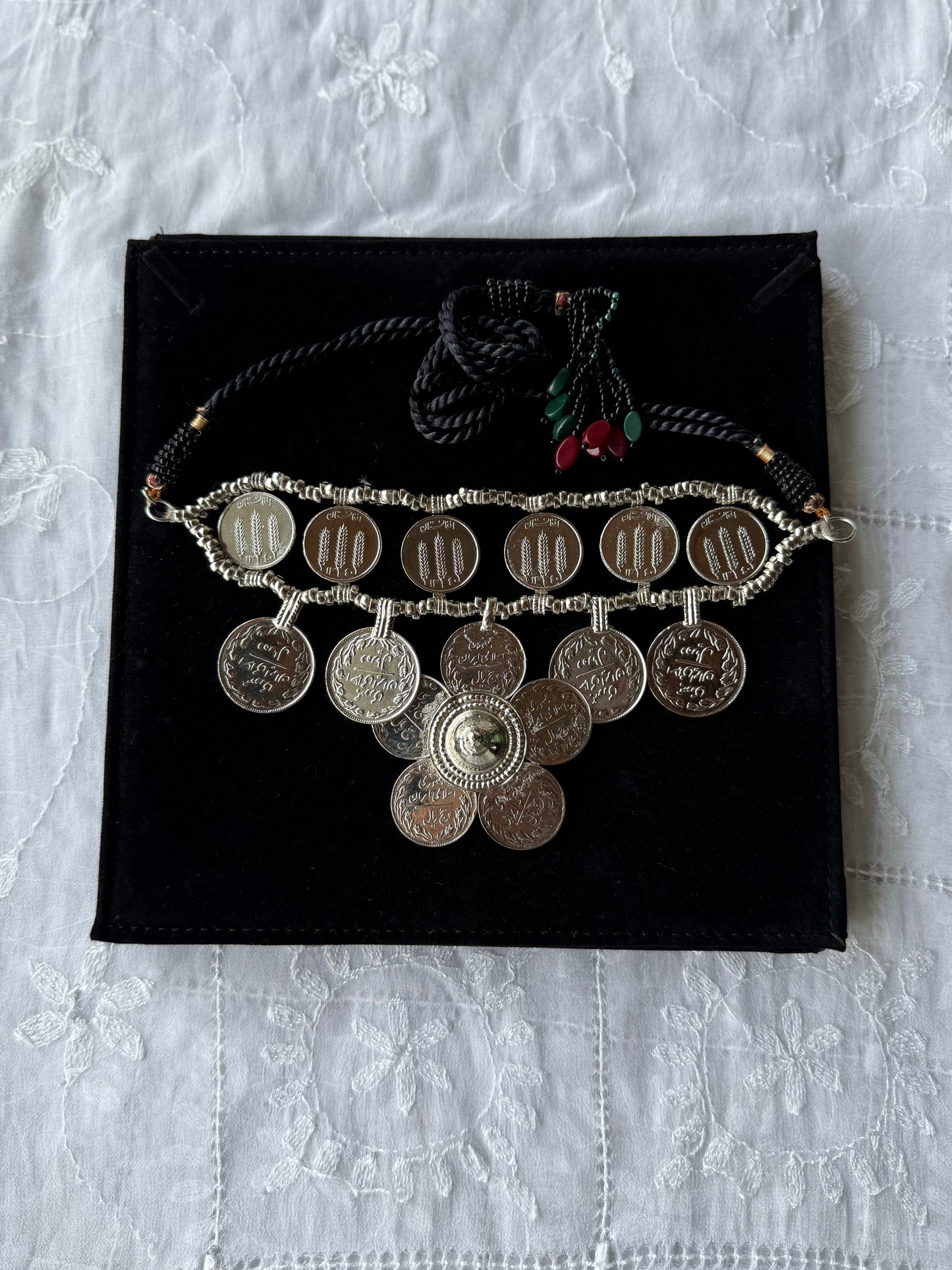 Silver Plated Old Coin Choker