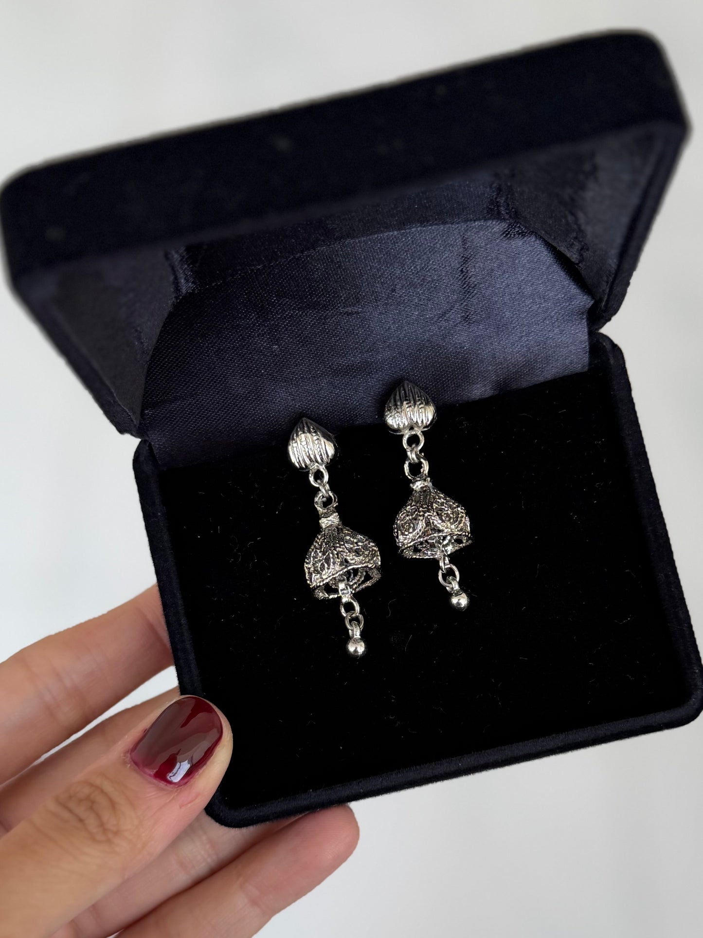 Minimalistic Silver Plated Jhumke