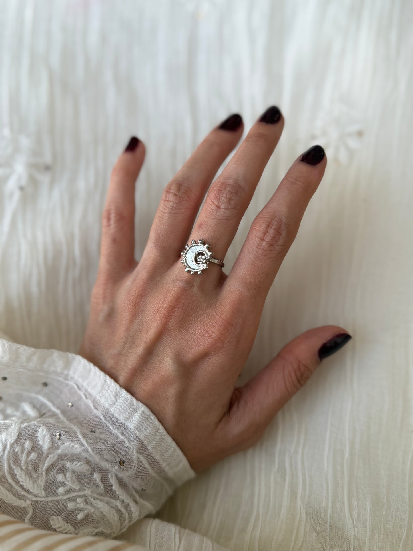Silver Plated Chandtara Ring