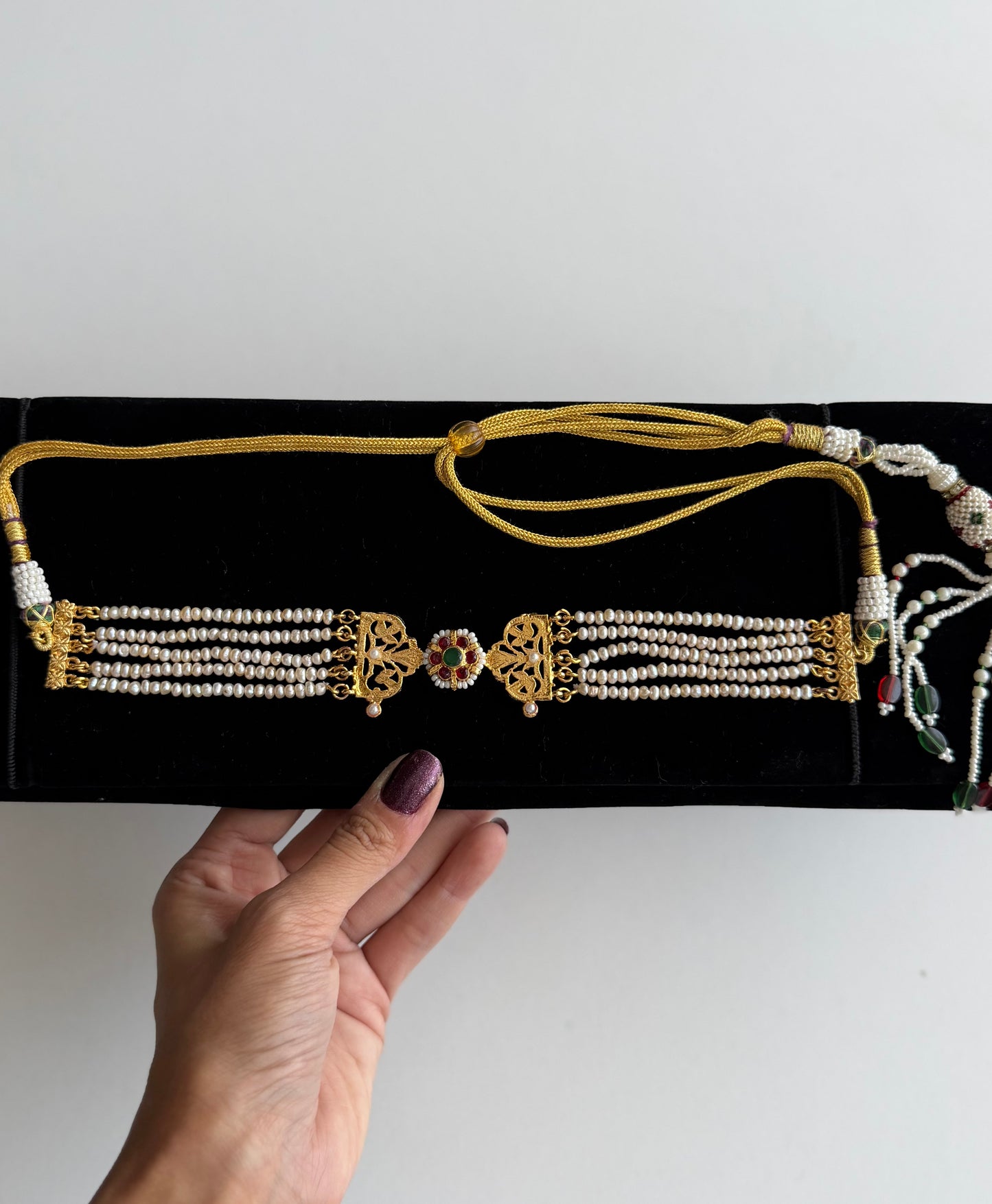 Real Freshwater Pearl Meena Mehrab Choker