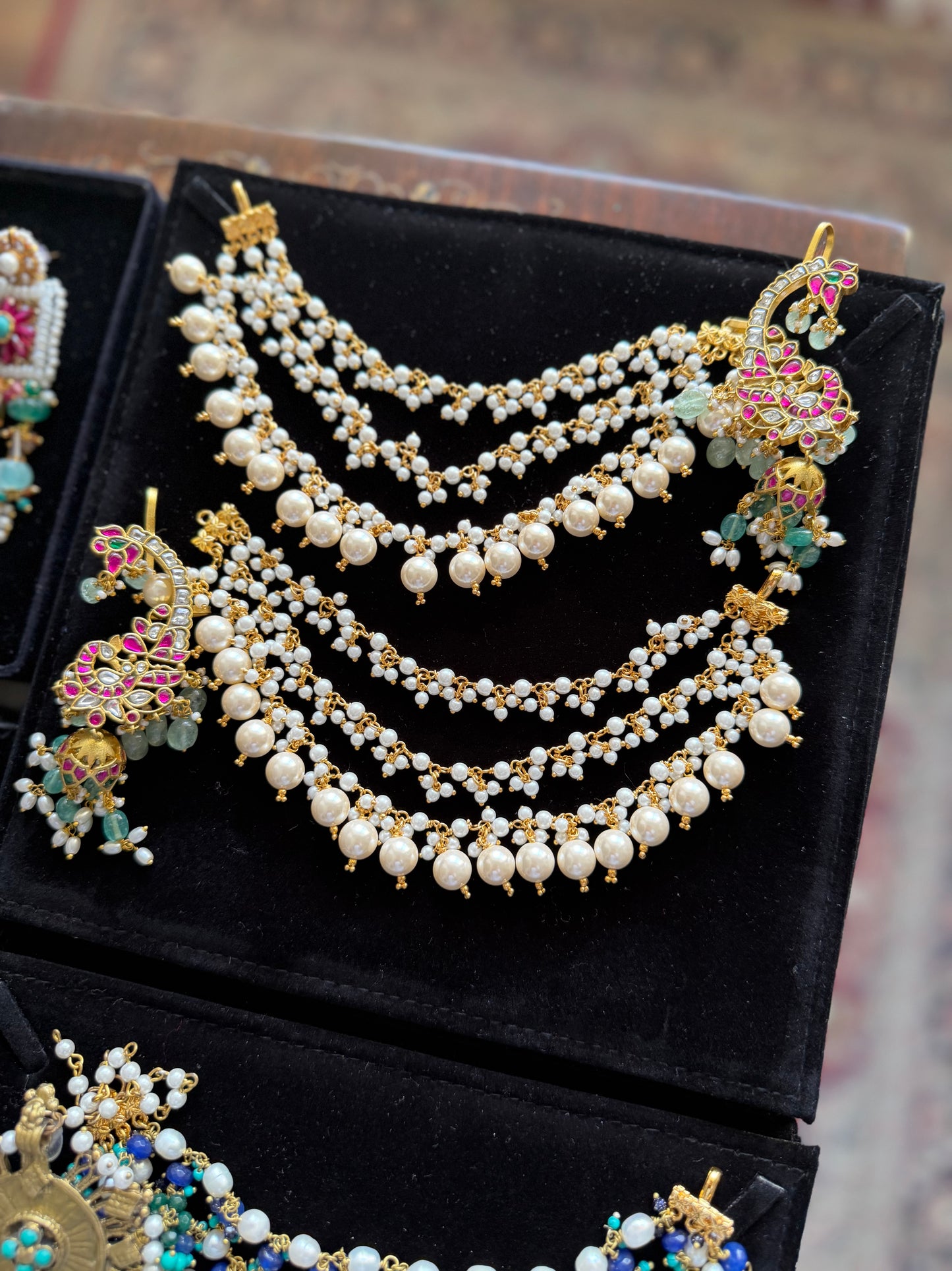 Gold Plated Peacock Earcuffs with Saharey
