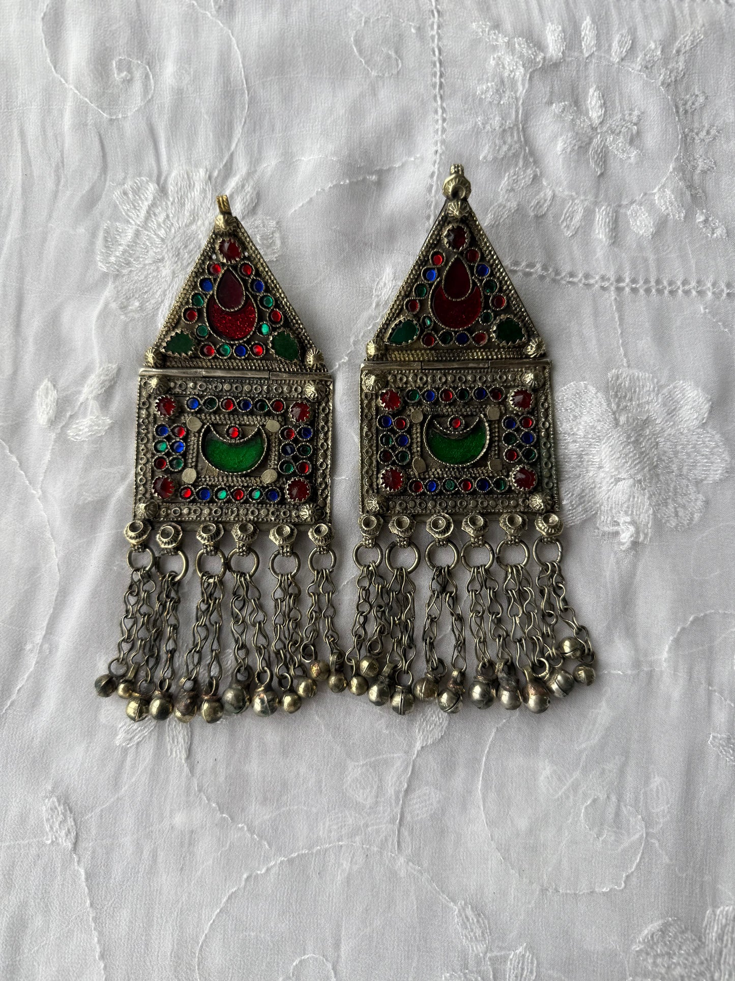 Vintage Afghan Oversize Earrings