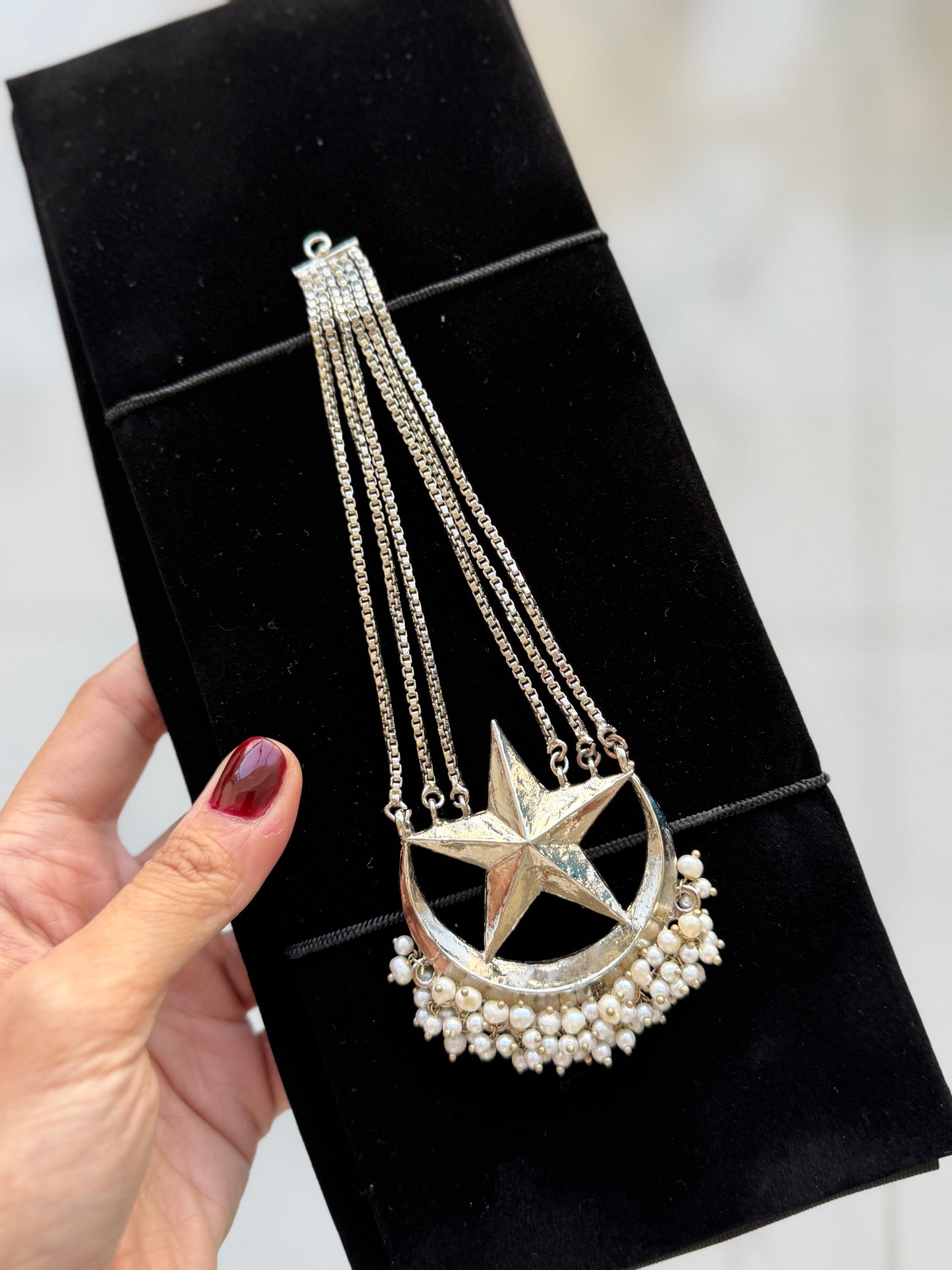 Silver Plated Chandtara Jhumar