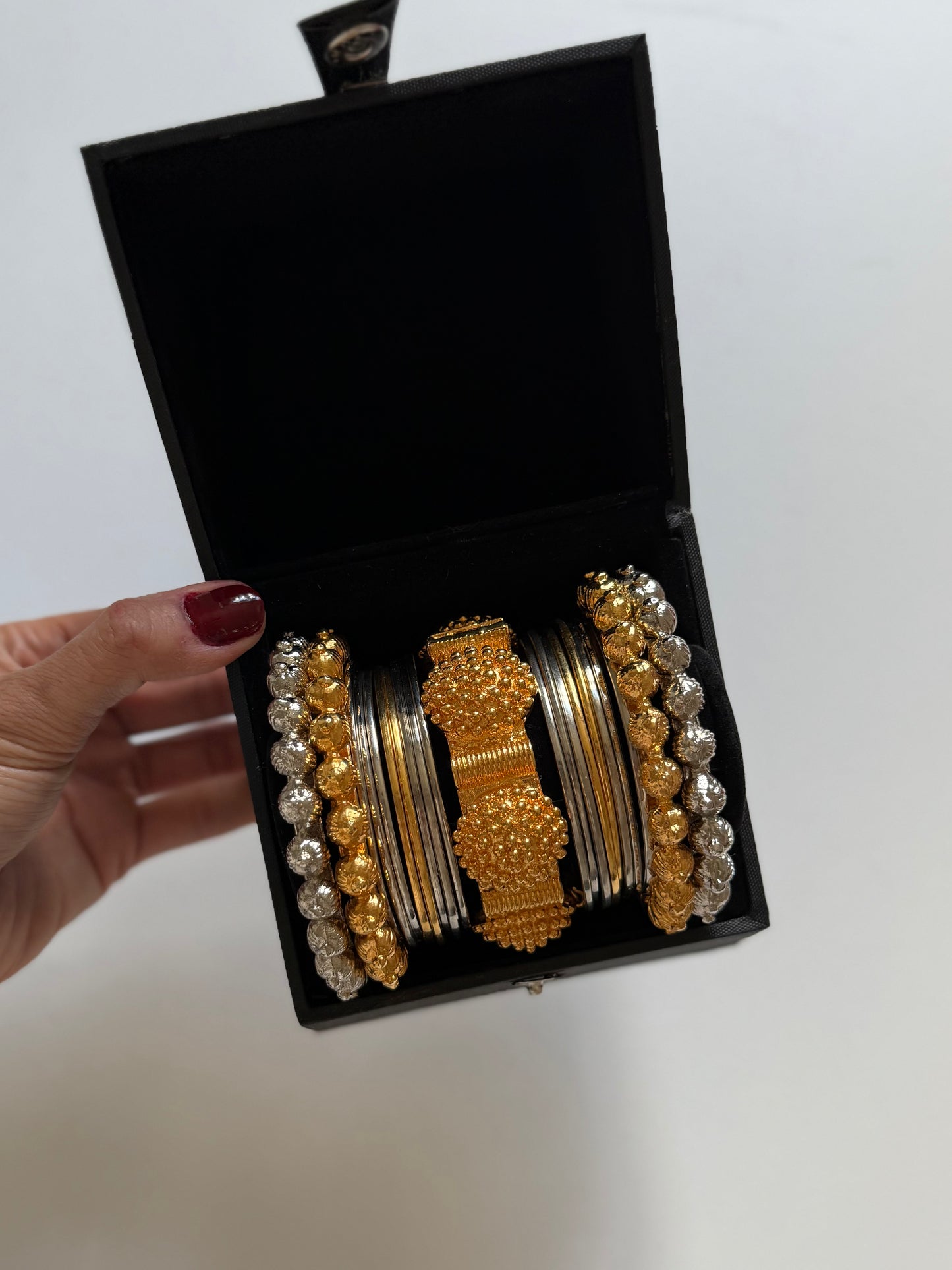 Gold and Silver Plated Kada Set