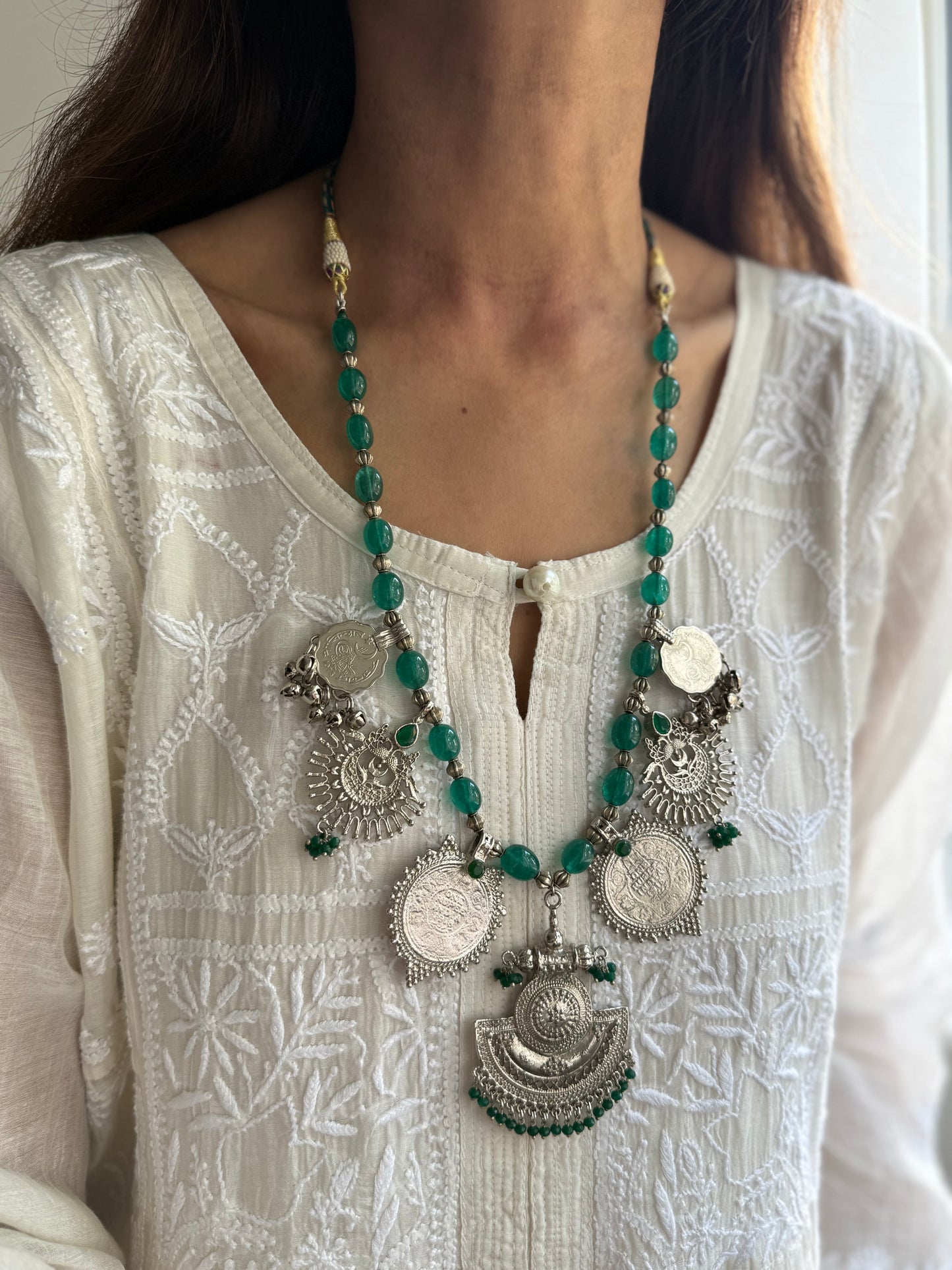 Emerald Charm Mala