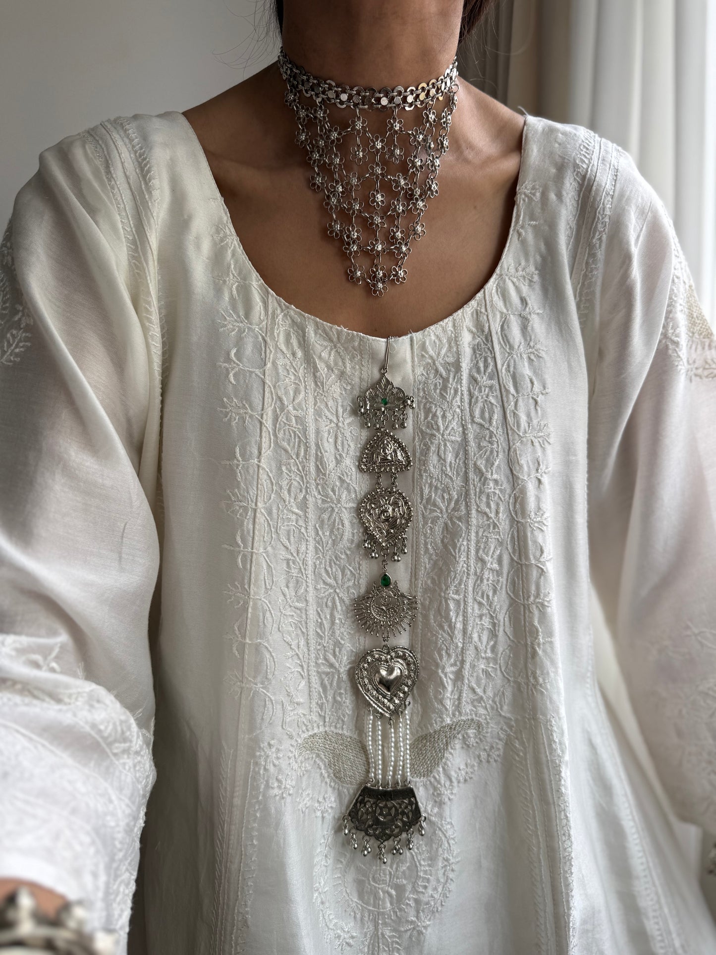 Silver Plated Kurta Patti