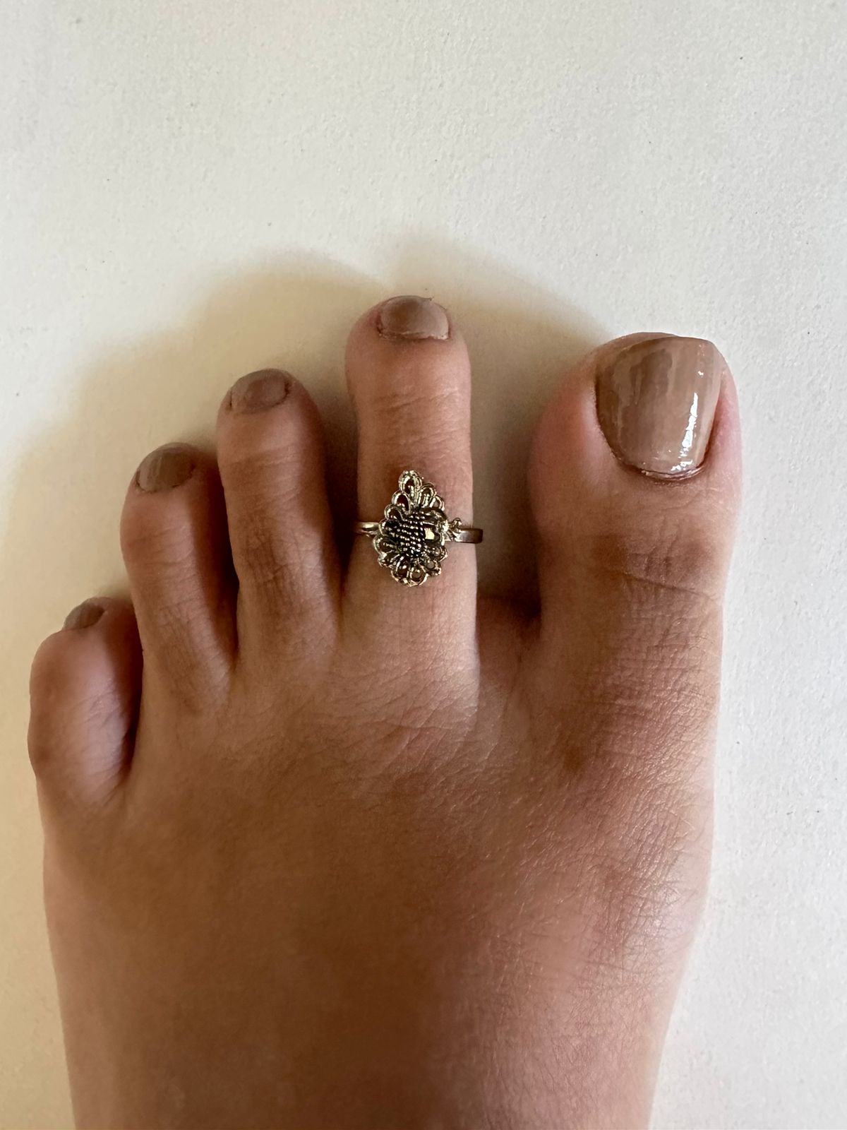 Silver Peacock Toe/ Midi Ring