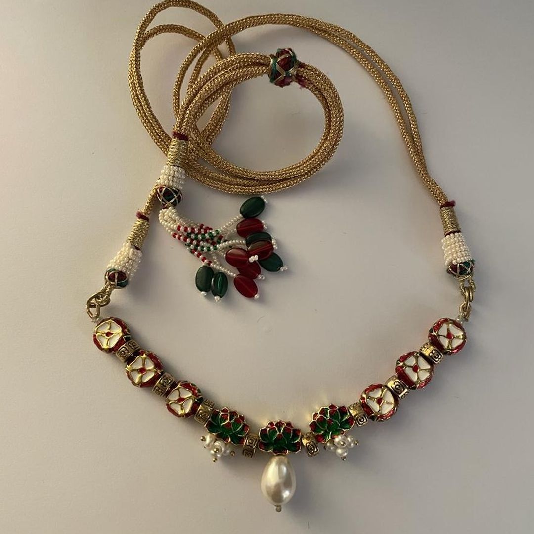 Indian Meena Lotus Choker