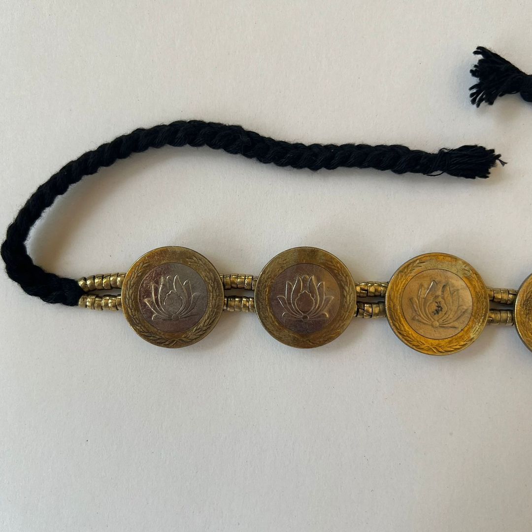 Old lotus Coin Choker