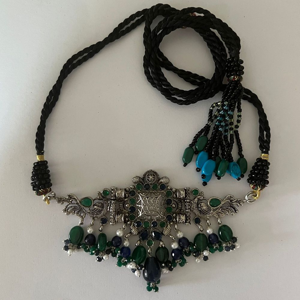 Antique Silver Peacock Choker