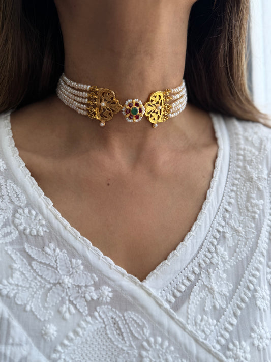 Real Freshwater Pearl Meena Mehrab Choker