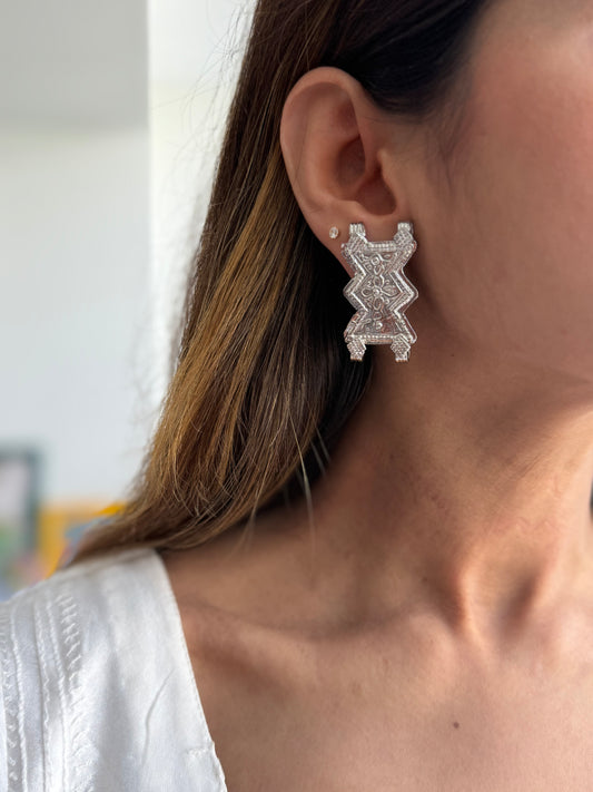 Silver Plated Kohistani Earrings