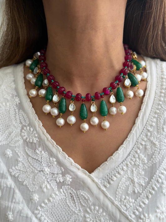 Gold Plated Kundan-e-Gul Choker