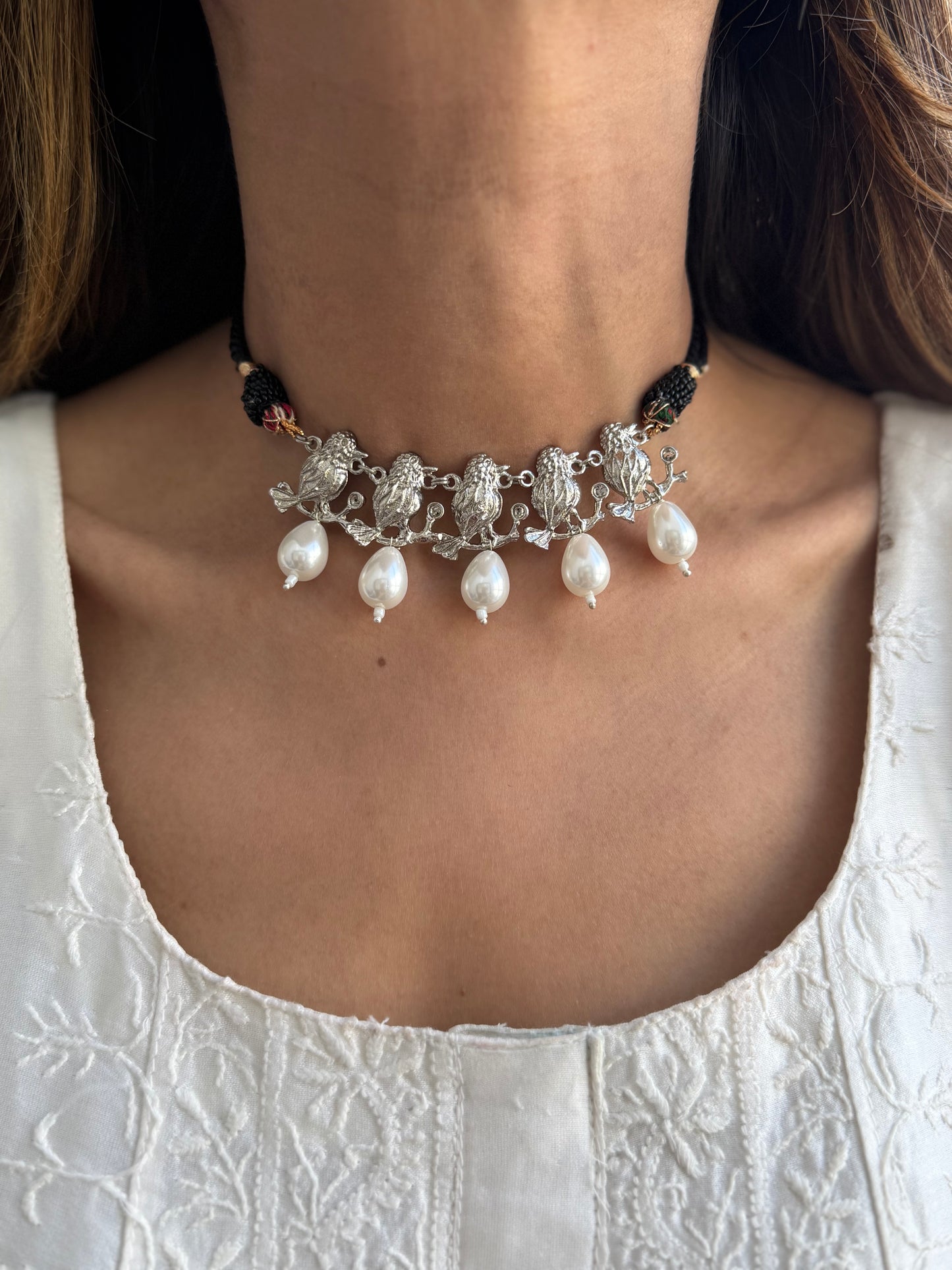 Silver Plated Bird Choker