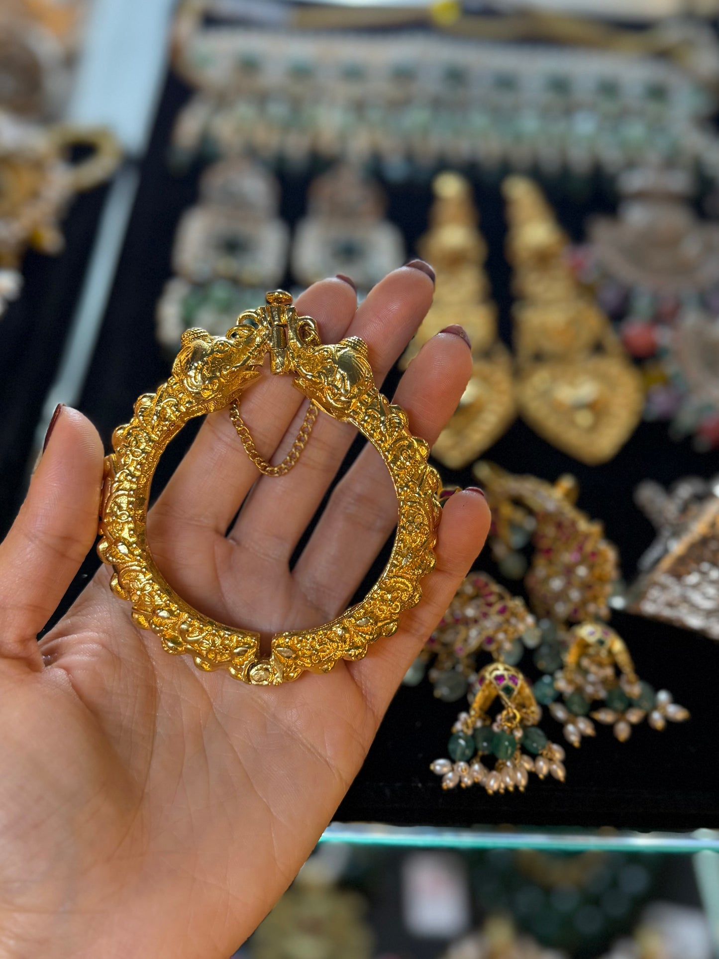 Gold Plated Elephant Handcuff