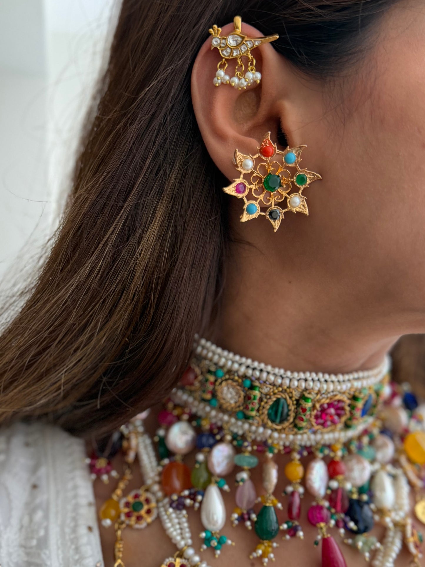 Gulnaar Thappa Kundan Earcuffs