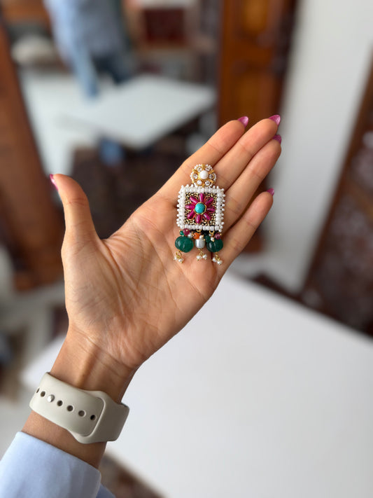 Mor Handmade Zardoozi Earrings