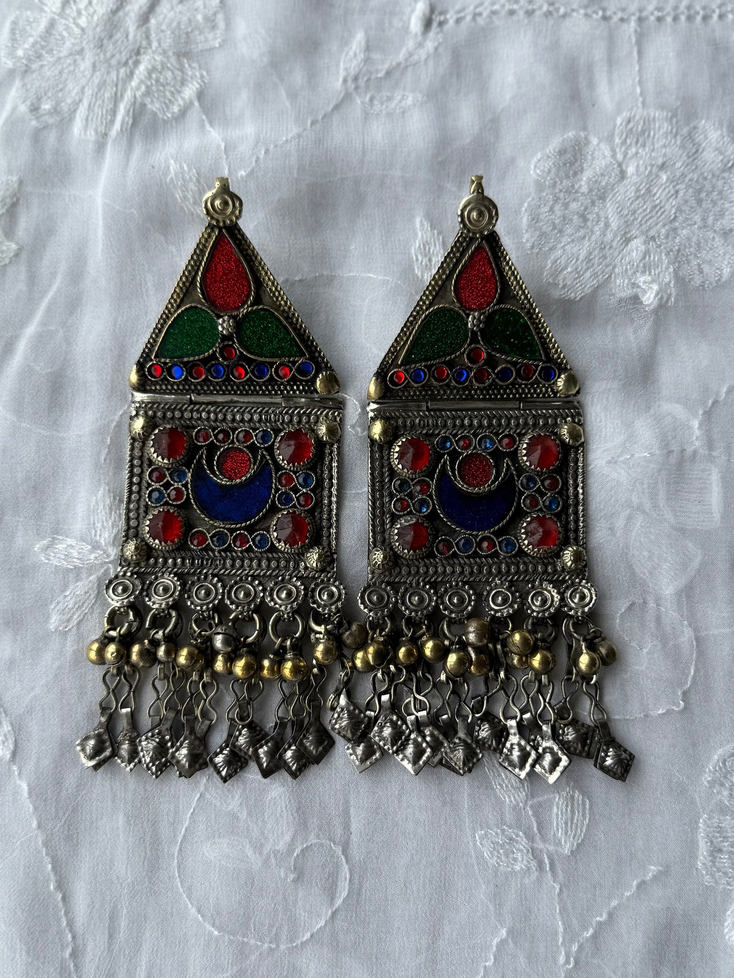 Vintage Afghan Oversize Earrings