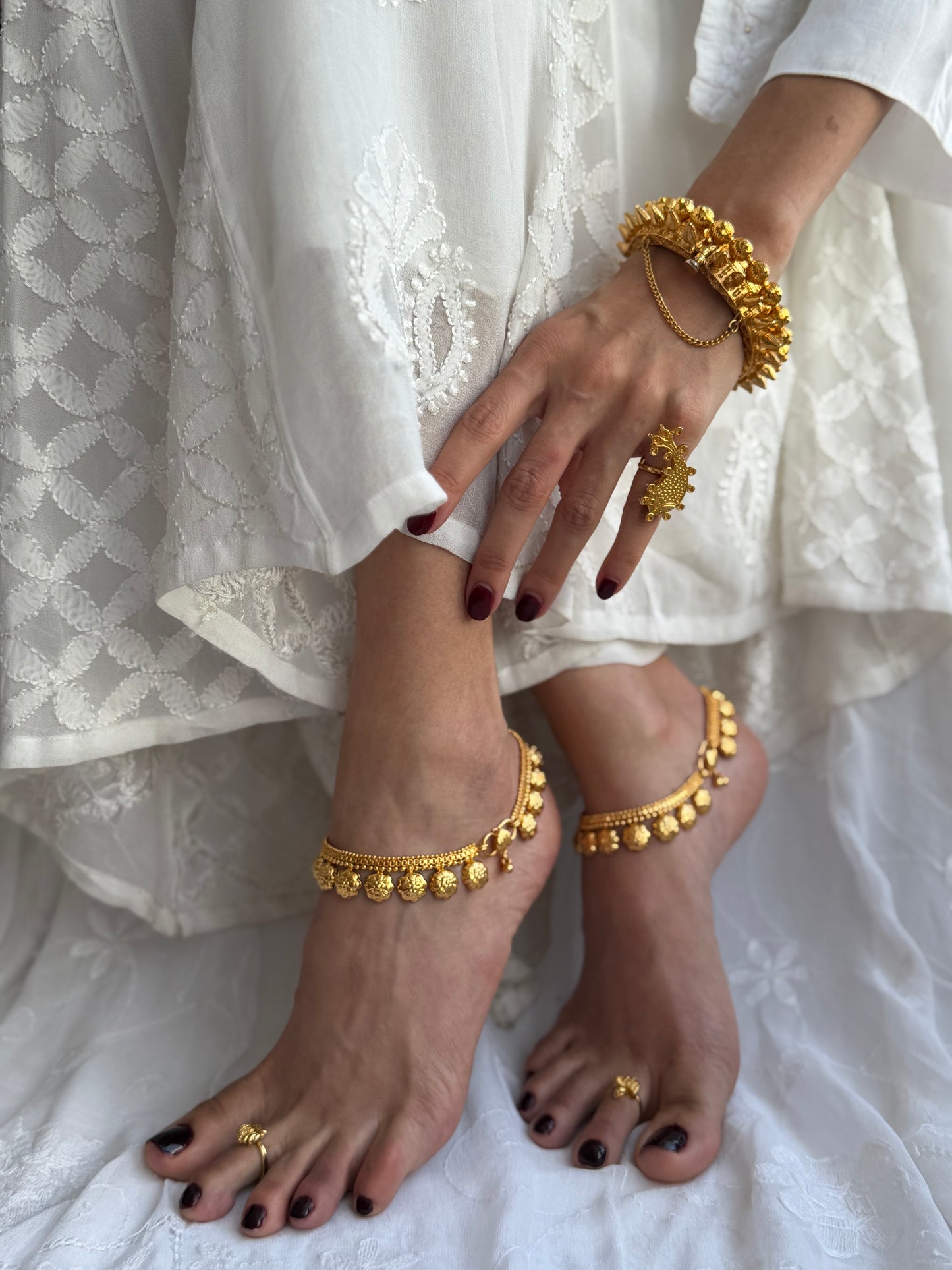 Gold Plated Minimalistic Anklets