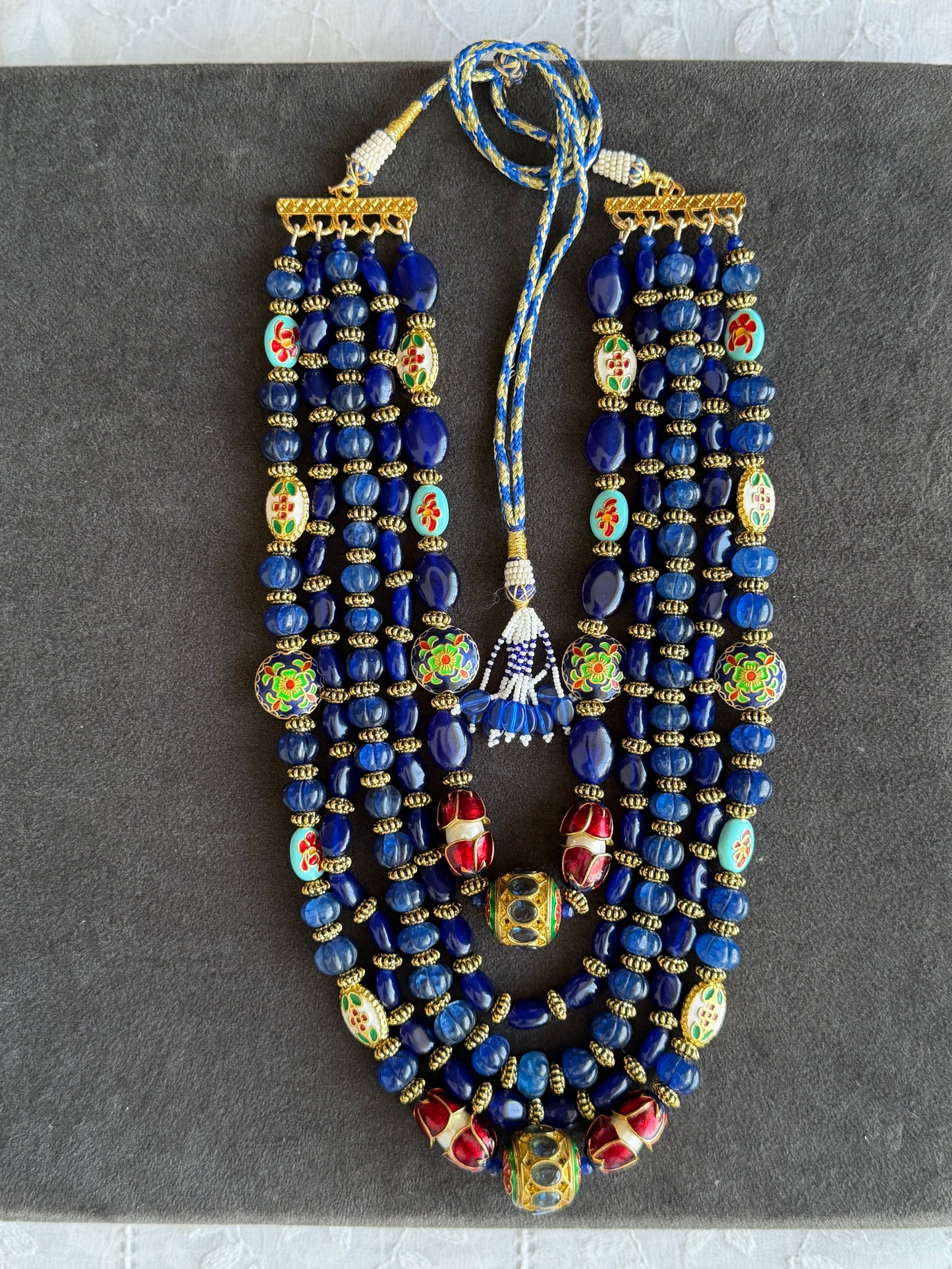 Lapis and Feroza Meena Mala Set