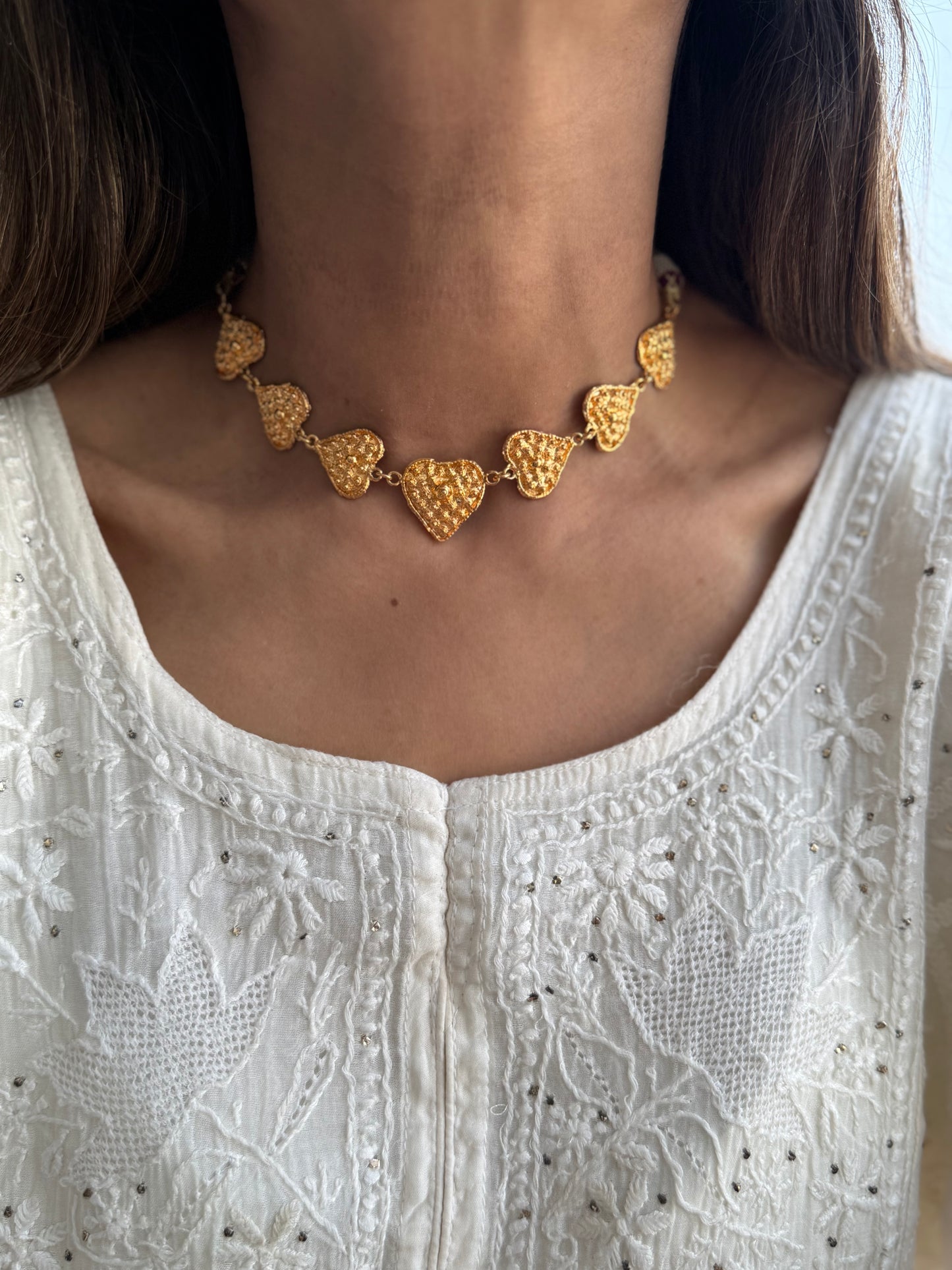 Gold Plated Panch Pan Choker