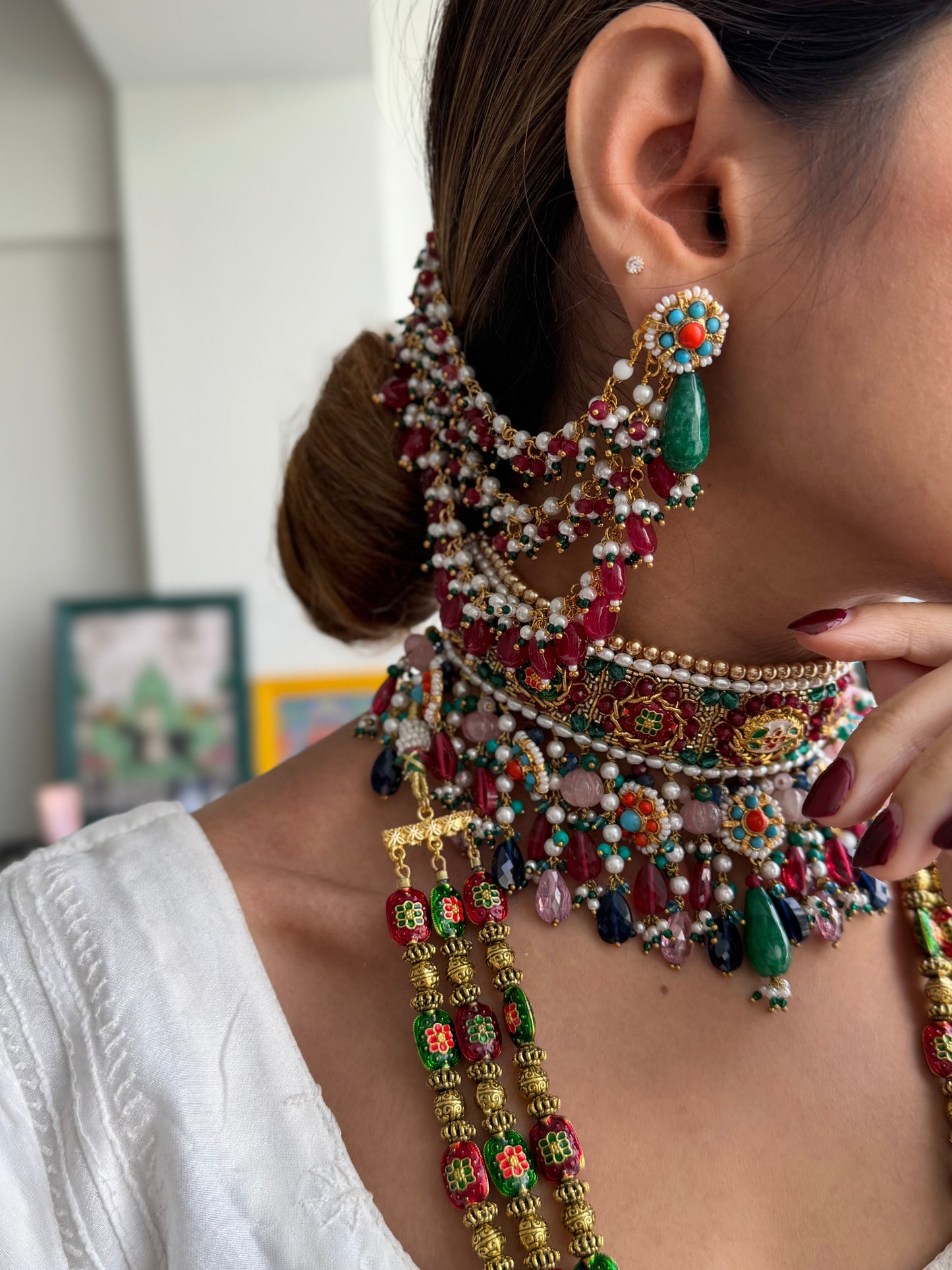 Noor-e-Meenakari Earrings only