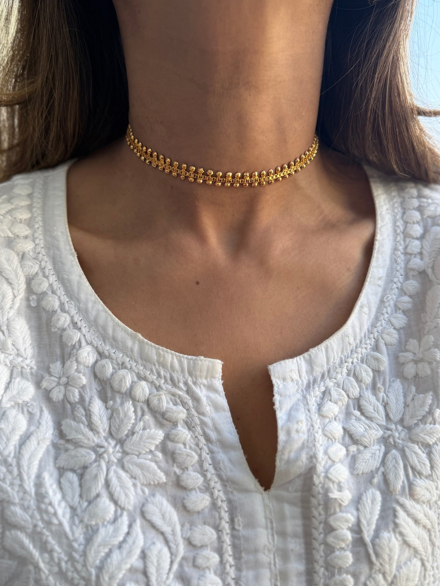 Gold Plated Mehnaz Minimalistic Choker