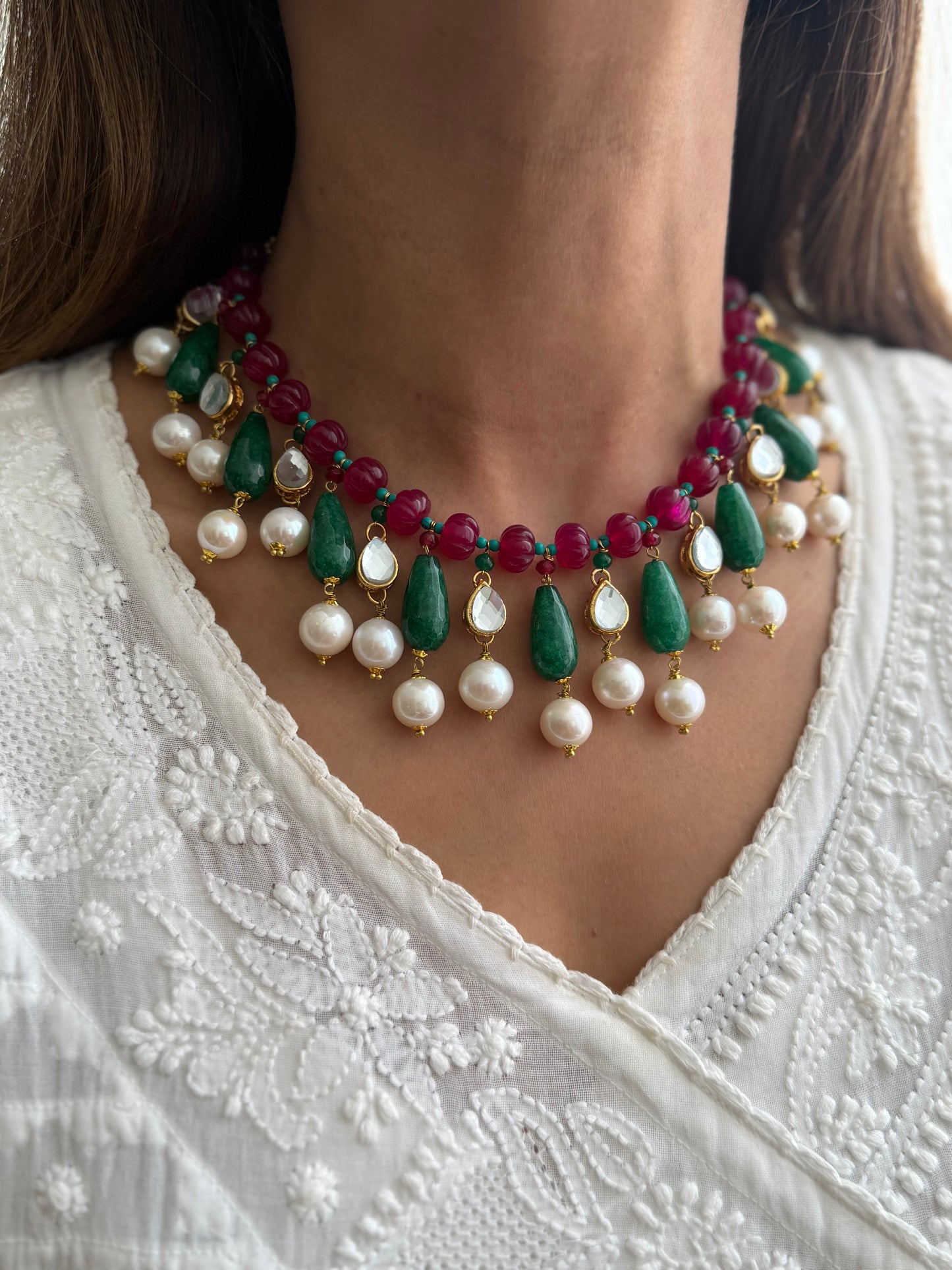 Gold Plated Kundan-e-Gul Choker