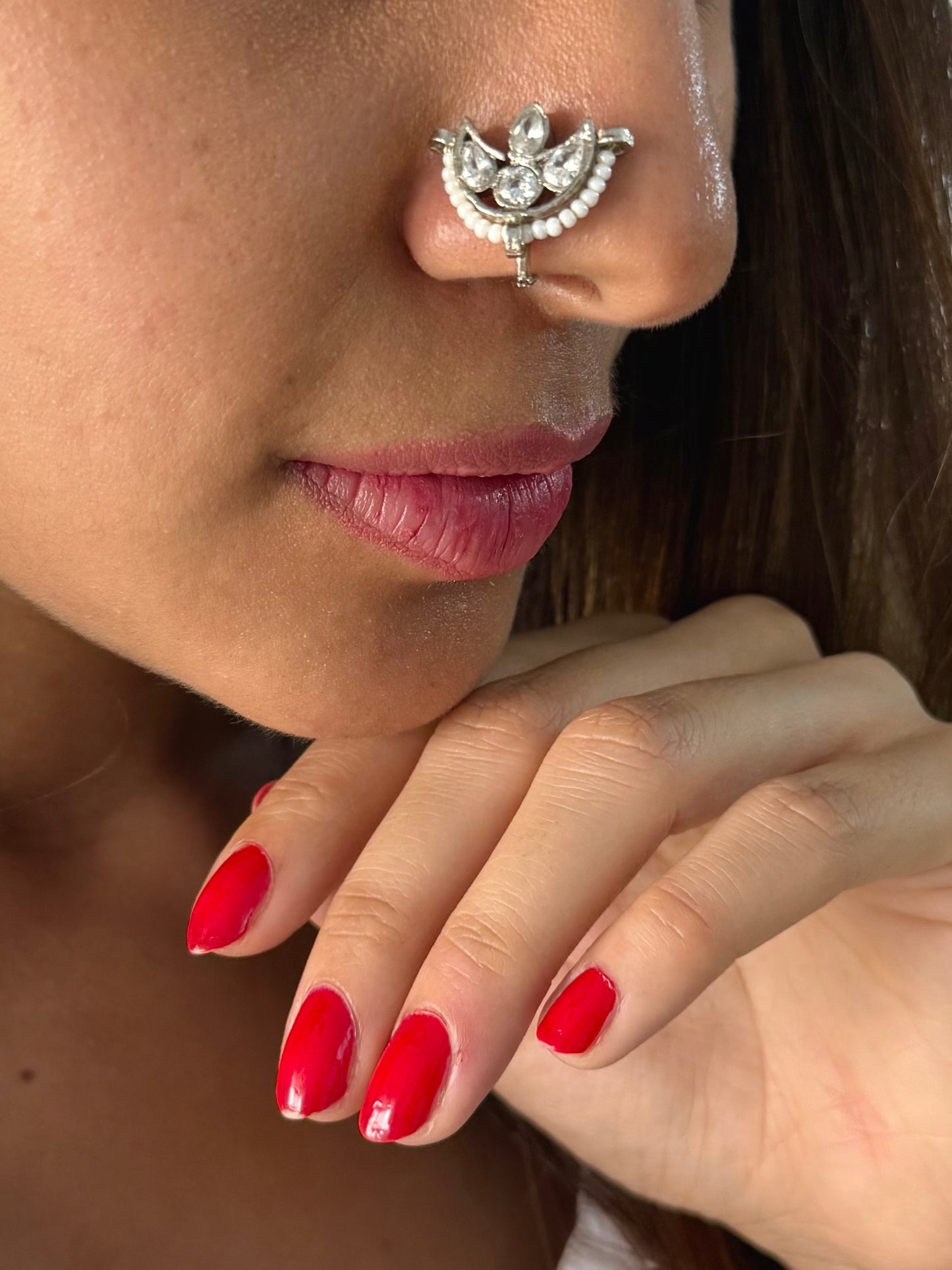 Silver Plated Chandtara Noseclip