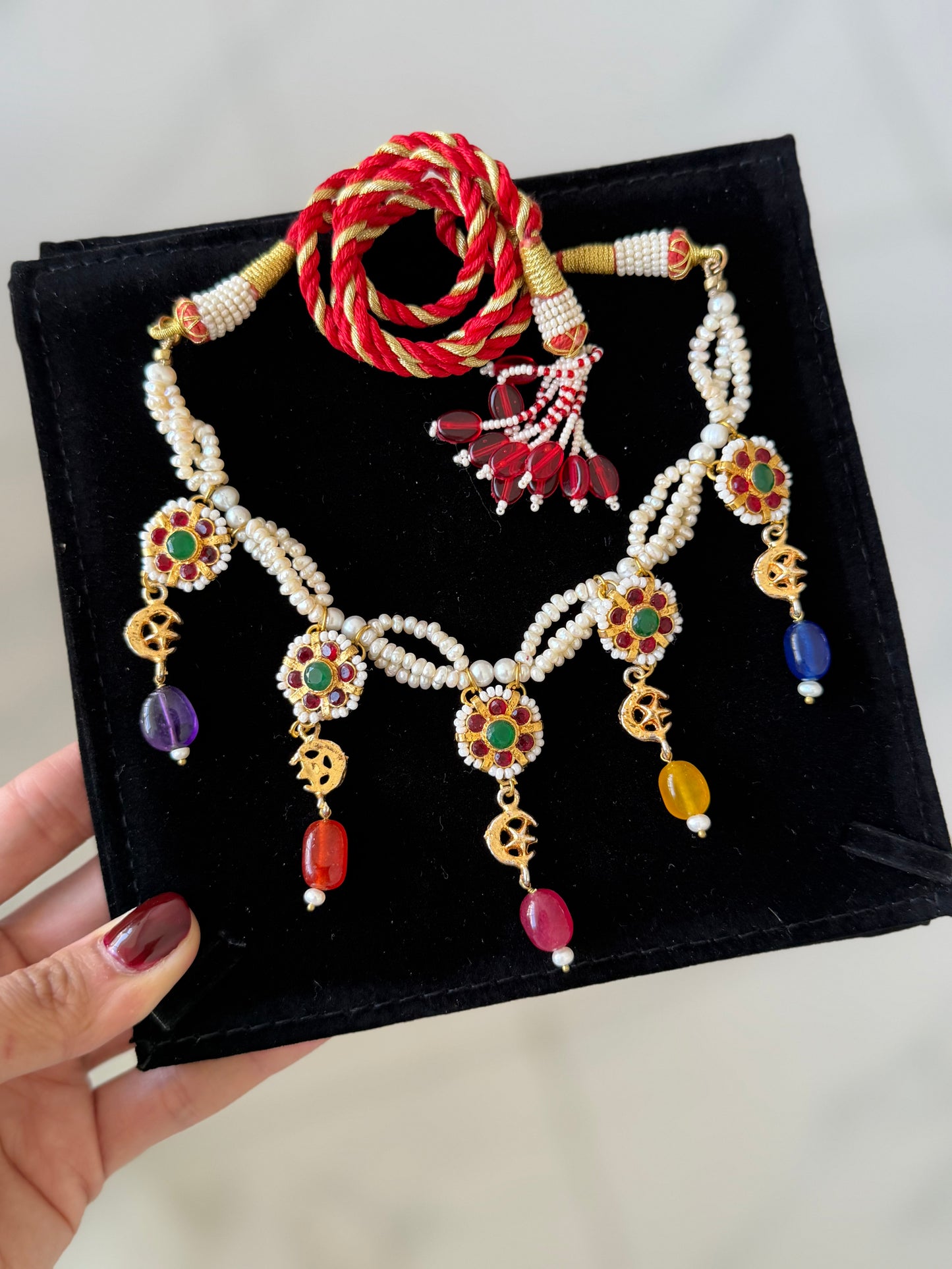 REAL FRESH WATER PEARL Meena choker (Gold Plated)