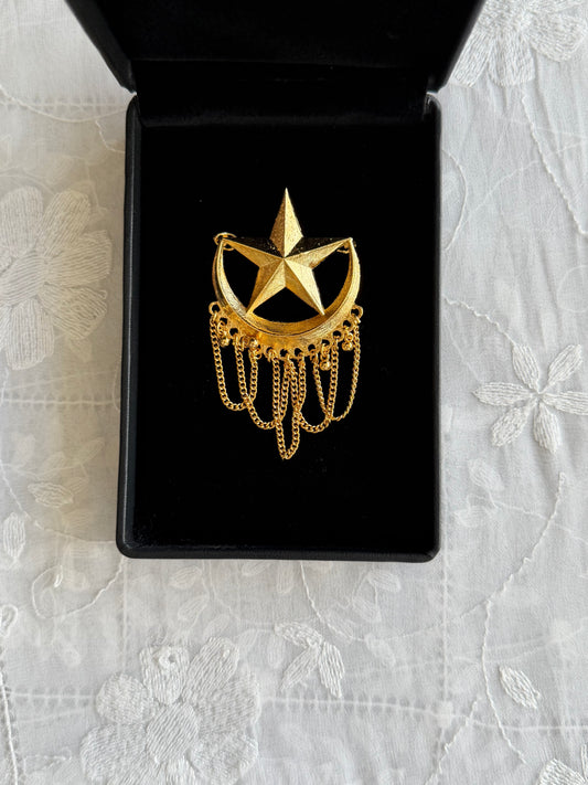 Gold Plated Chandtara Hairclip (SINGLE PIECE)