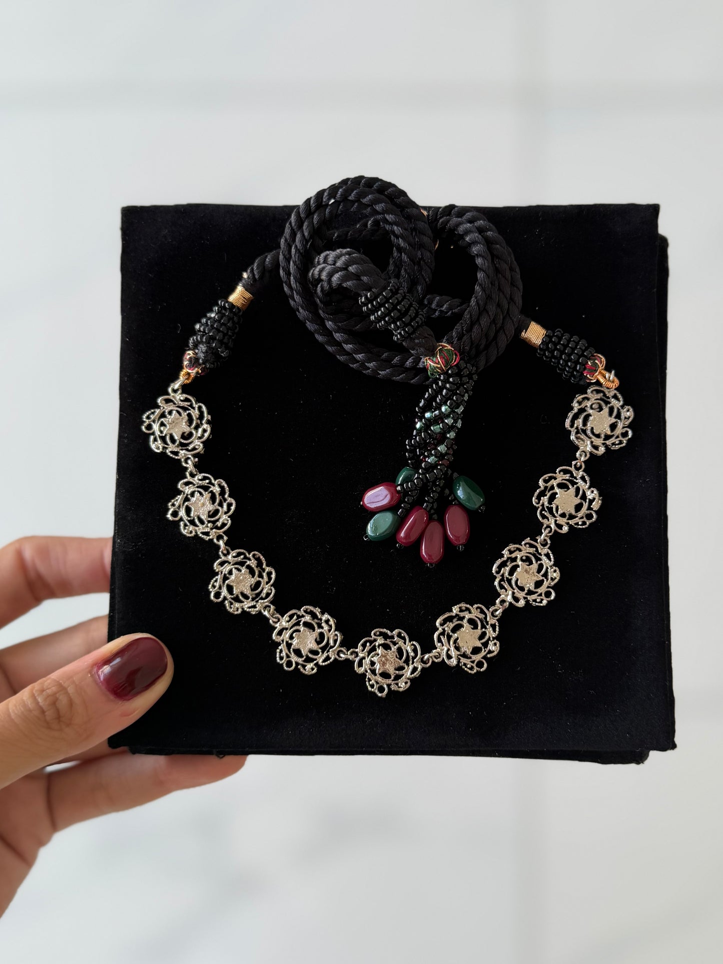 Minimalistic silver plated choker