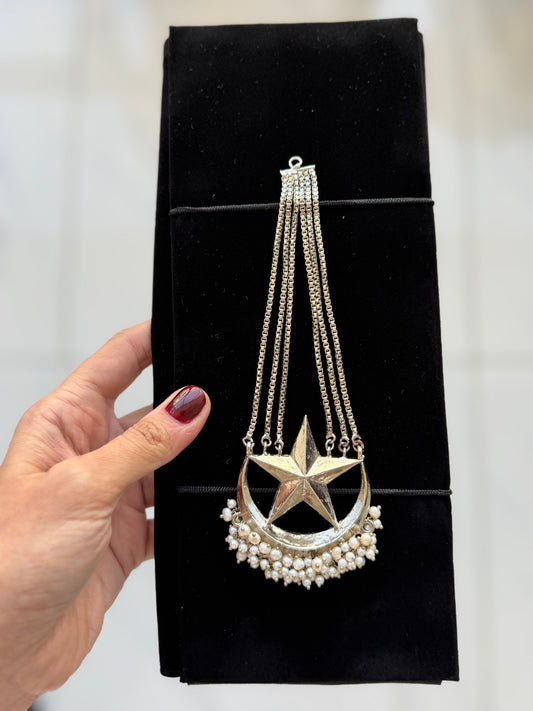 Silver Plated Chandtara Jhumar