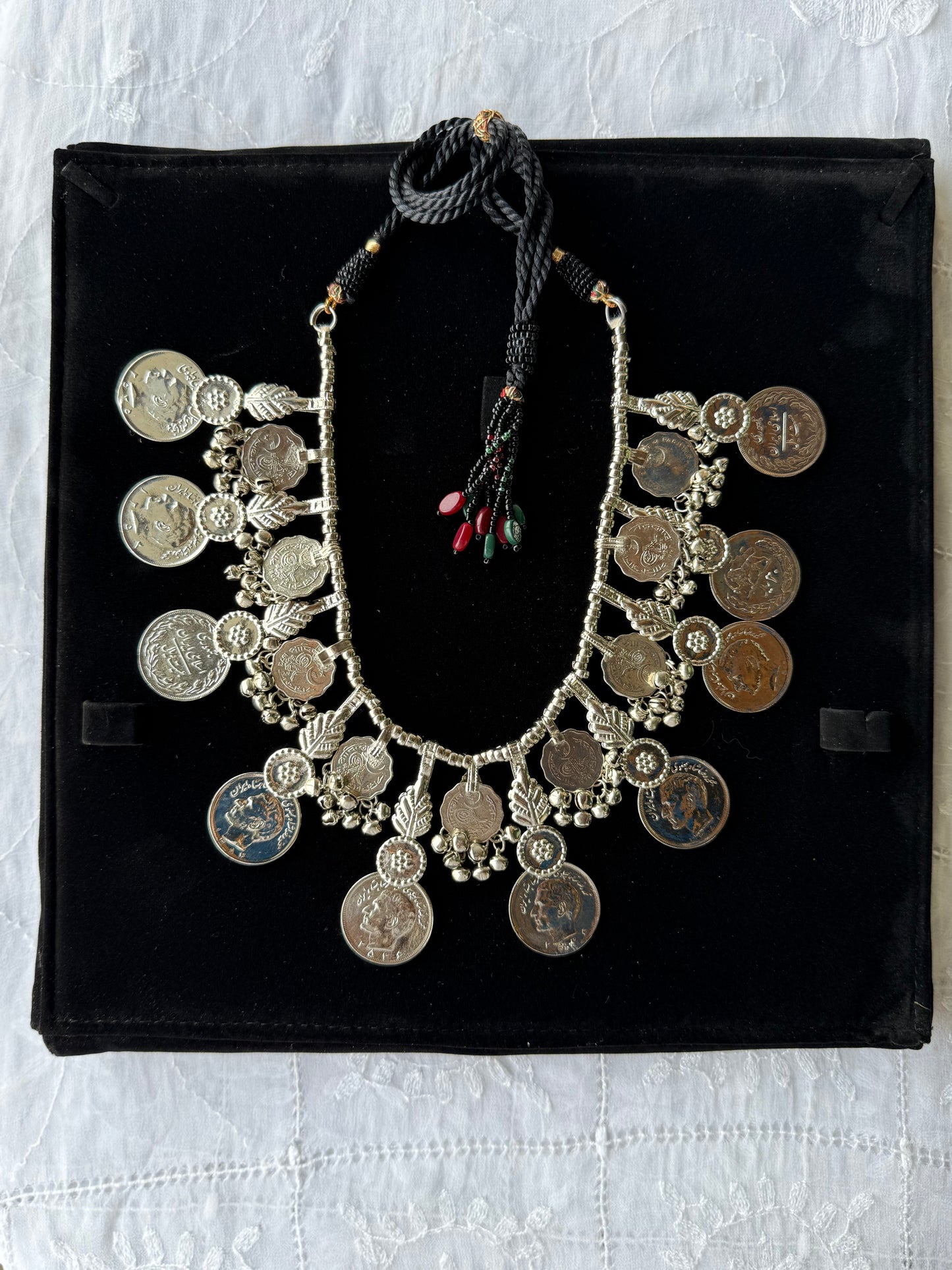Silver Plated Old Coin Mala