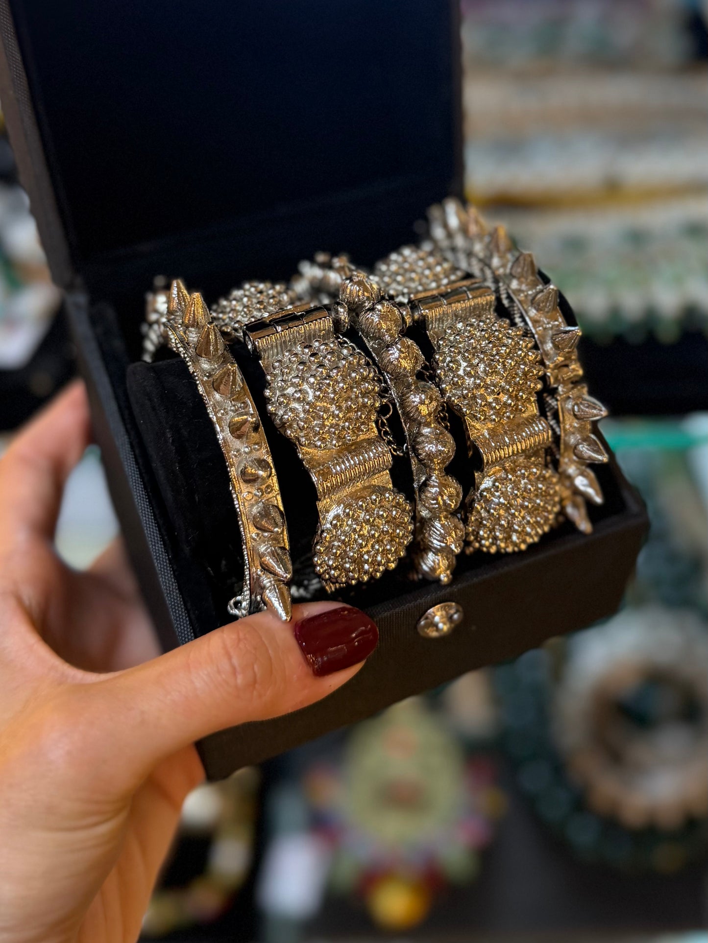 Silver plated Kada set