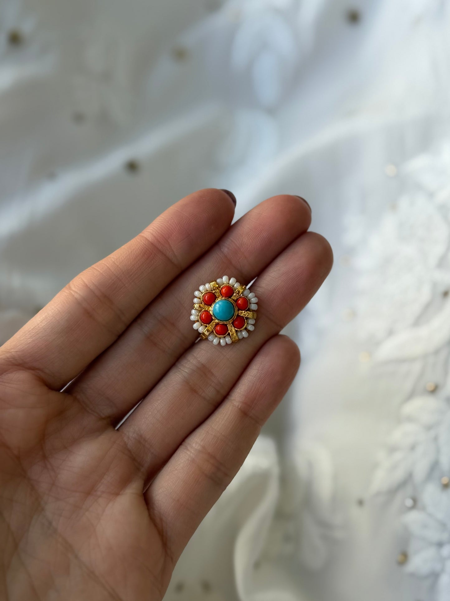 Gold Plated Noor-e-Meenakari noseclip