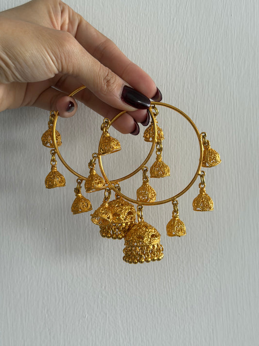 Gold Plated Dholki Kadey ( pair )